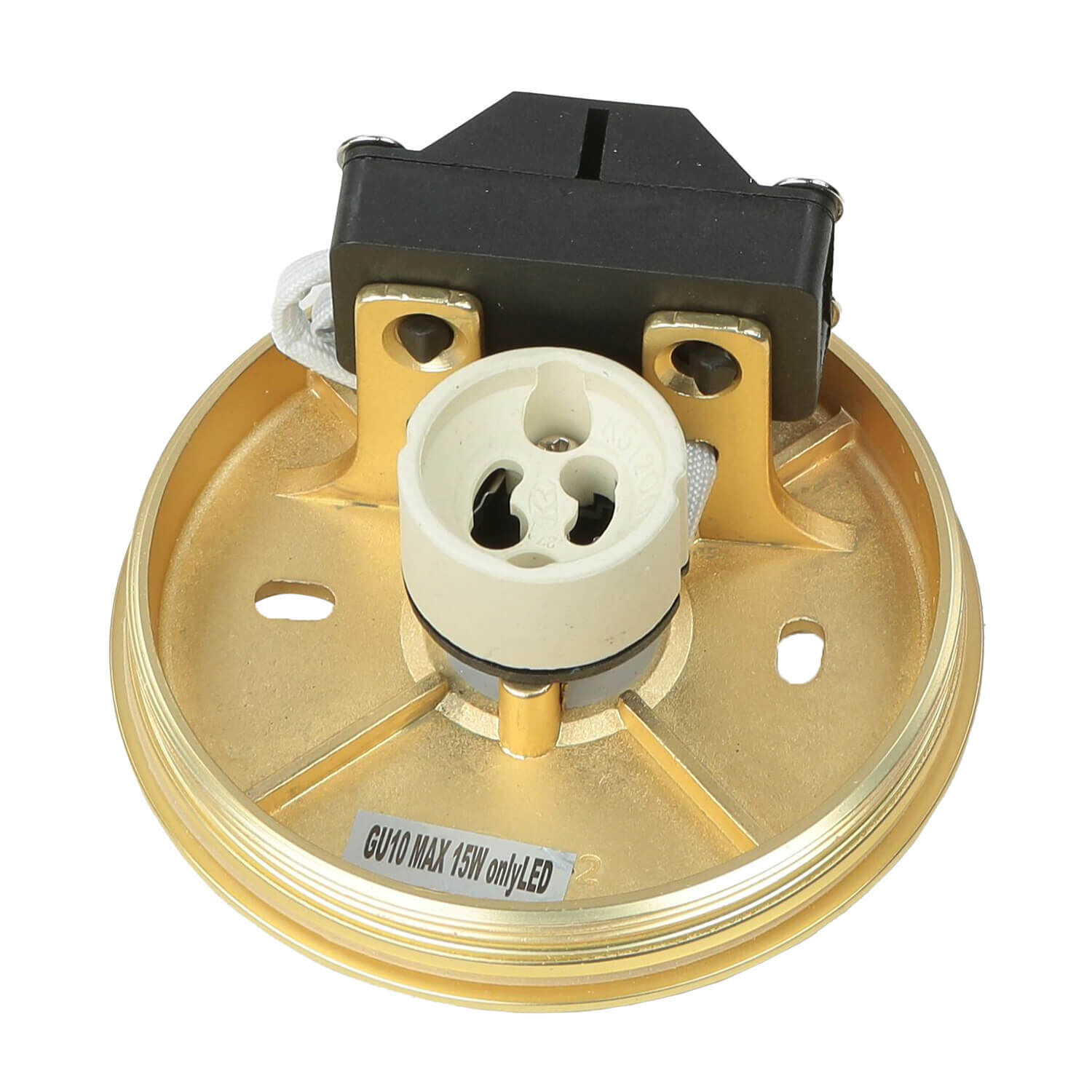 Deckenstrahler Aluminium in Messing Ø8,5 cm IP44 GU10 Band