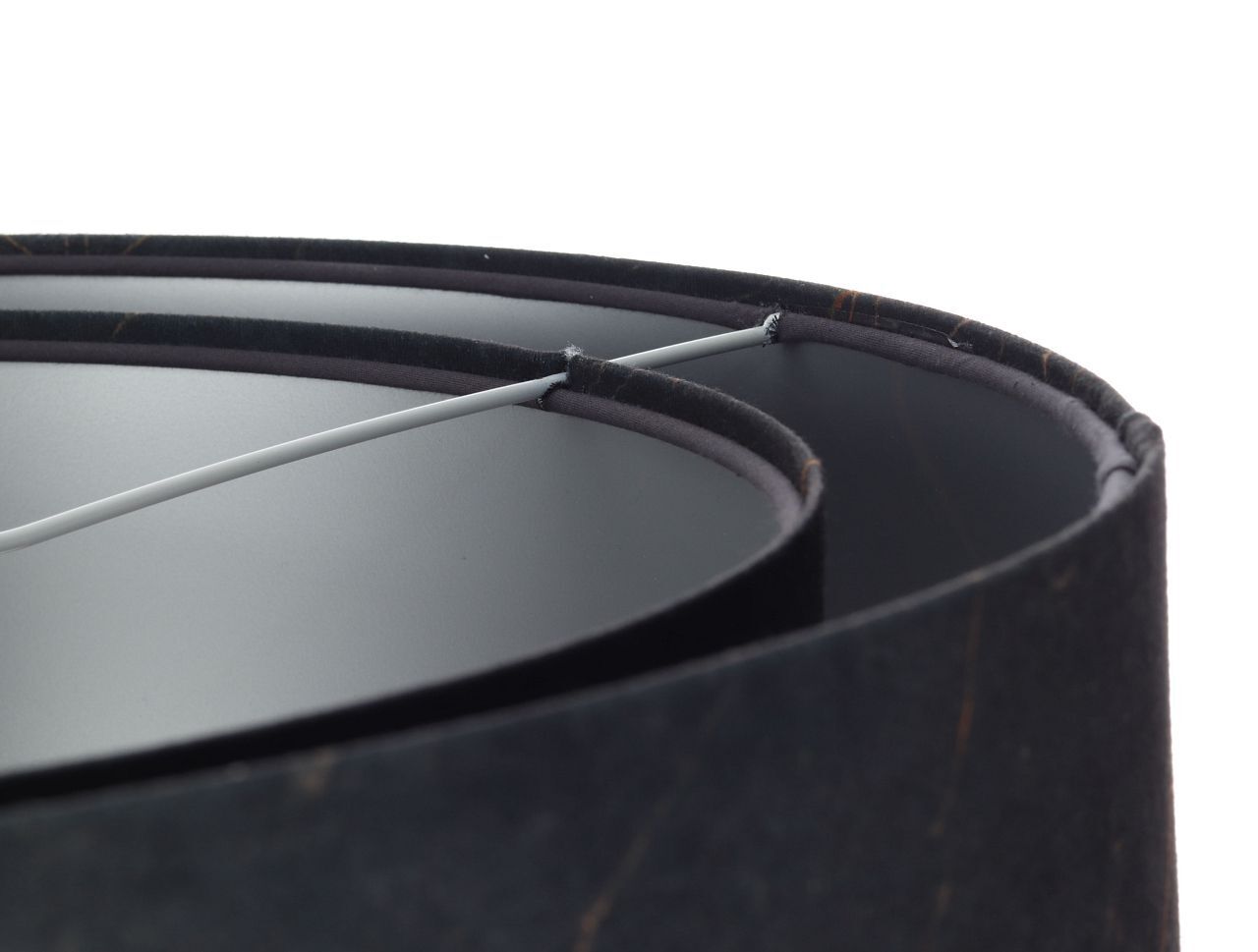 Hängeleuchte Schwarz Silber E27 D: 50 cm Stoff Velours Optik Lampe, Lampenschirm, Auto, Transport, Fahrzeug