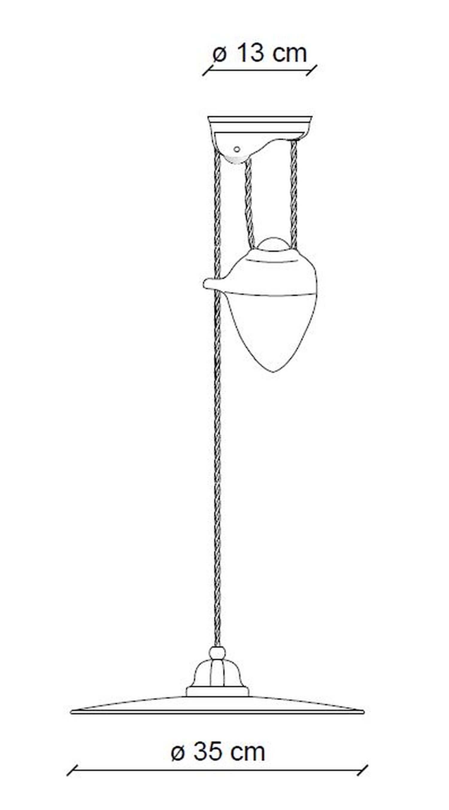 Suspension Métal Céramique E27 réglable Vintage