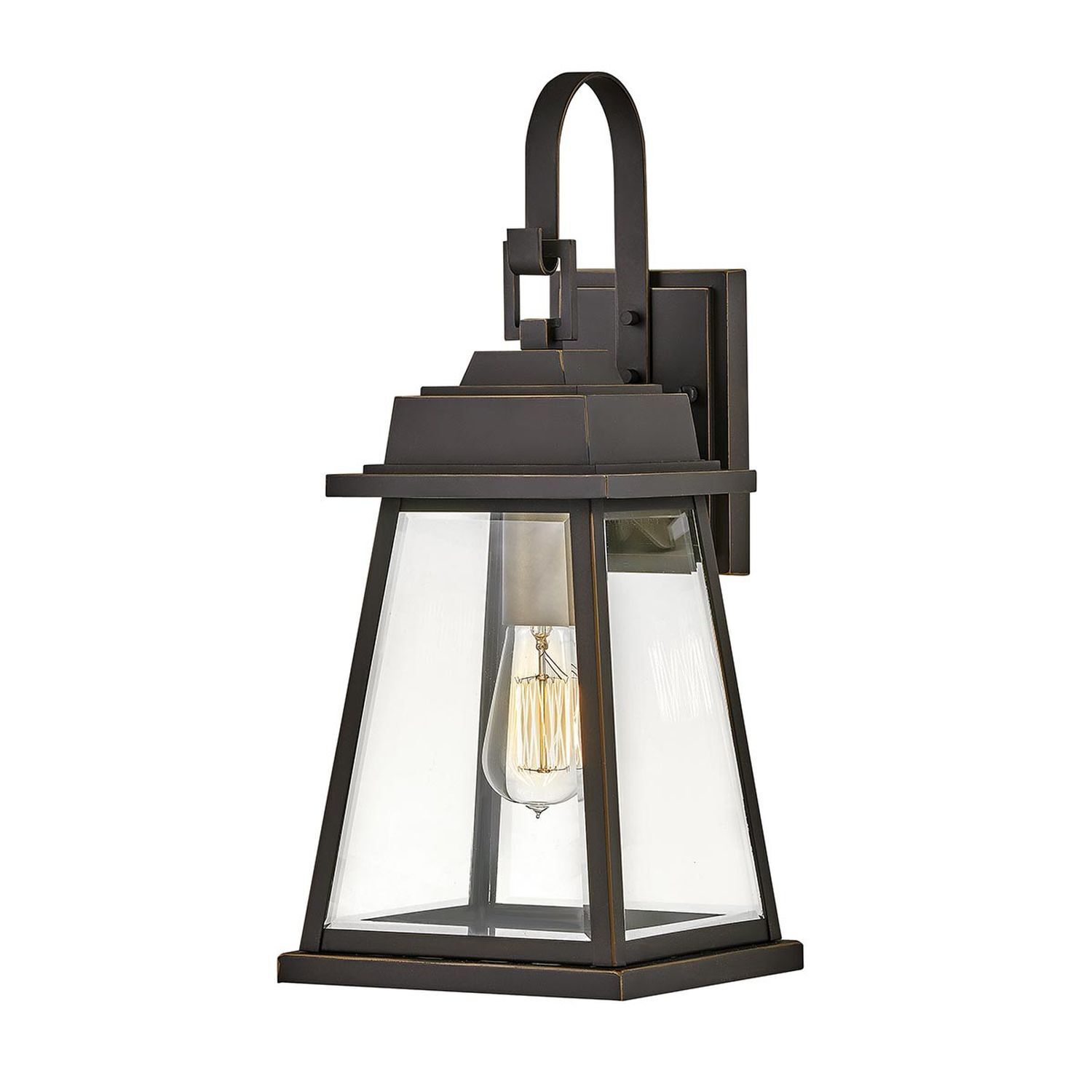 Applique extérieure H : 48,8 cm IP44 E27 en bronze Jardin