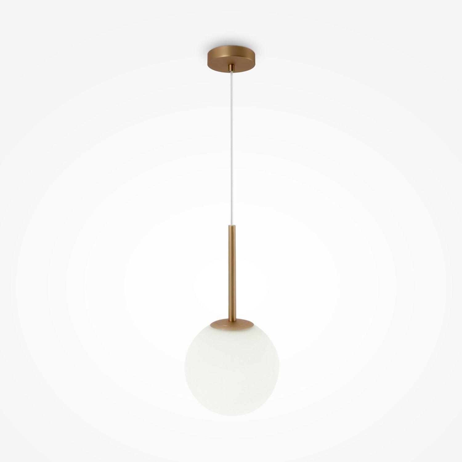 Lampe à suspendre métal verre D : 20 cm rond H : max. 180 cm