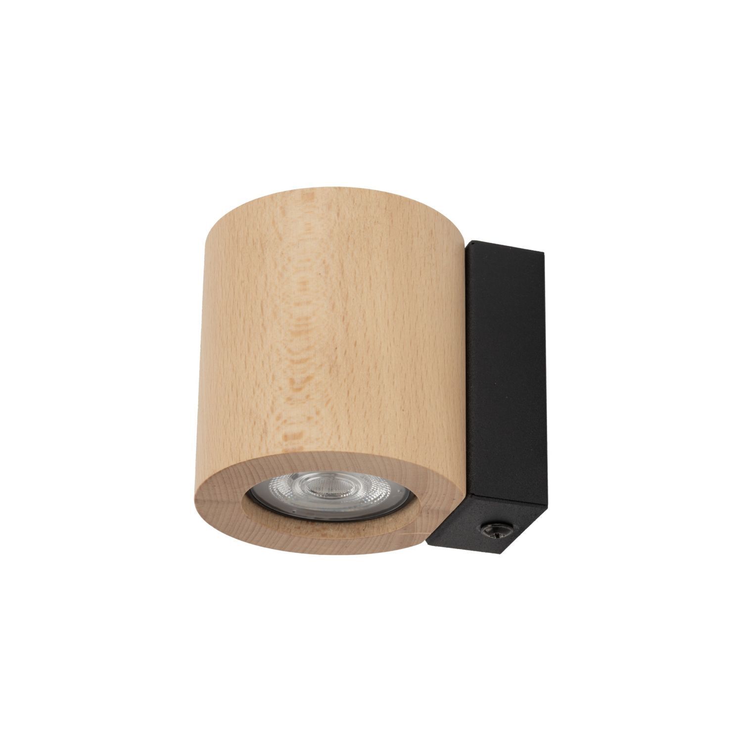 Wandlampe Holz Metall GU10 H: 8,5 cm klein Downlight Beleuchtung, Deckenleuchte