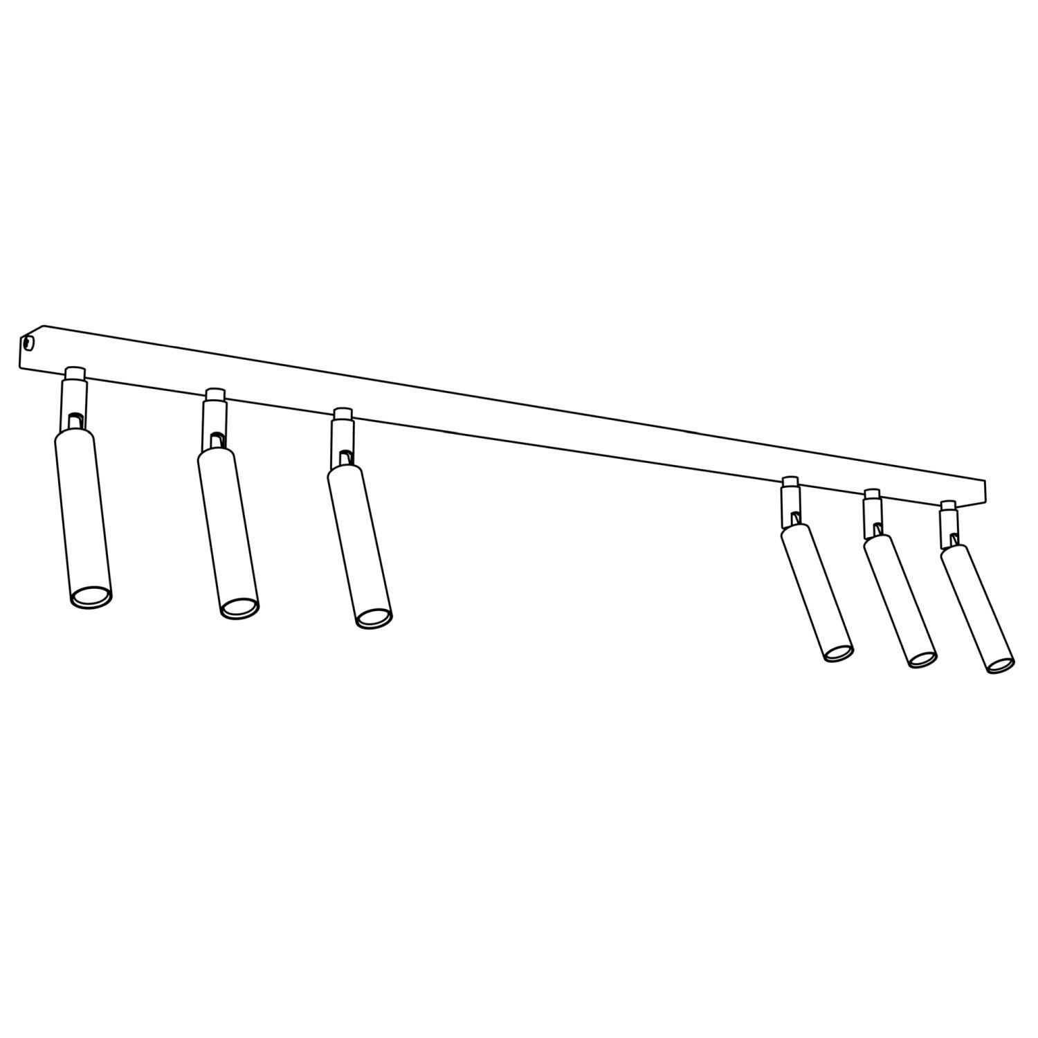 Flexibler Deckenstrahler Metall 90 cm länglich G9 Weiß Flexibler Deckenstrahler Metall 90 cm länglich G9 Weiß