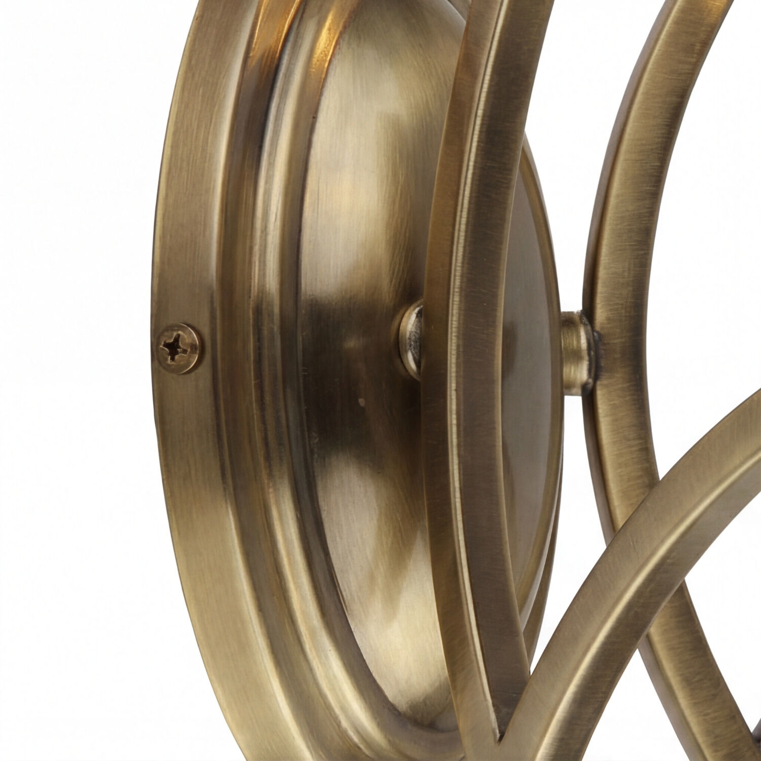 Bronze finish, Metall-Wandkunst, Messing-Skulptur, Decoratives Kreisrahmen, Industrieller Dekor