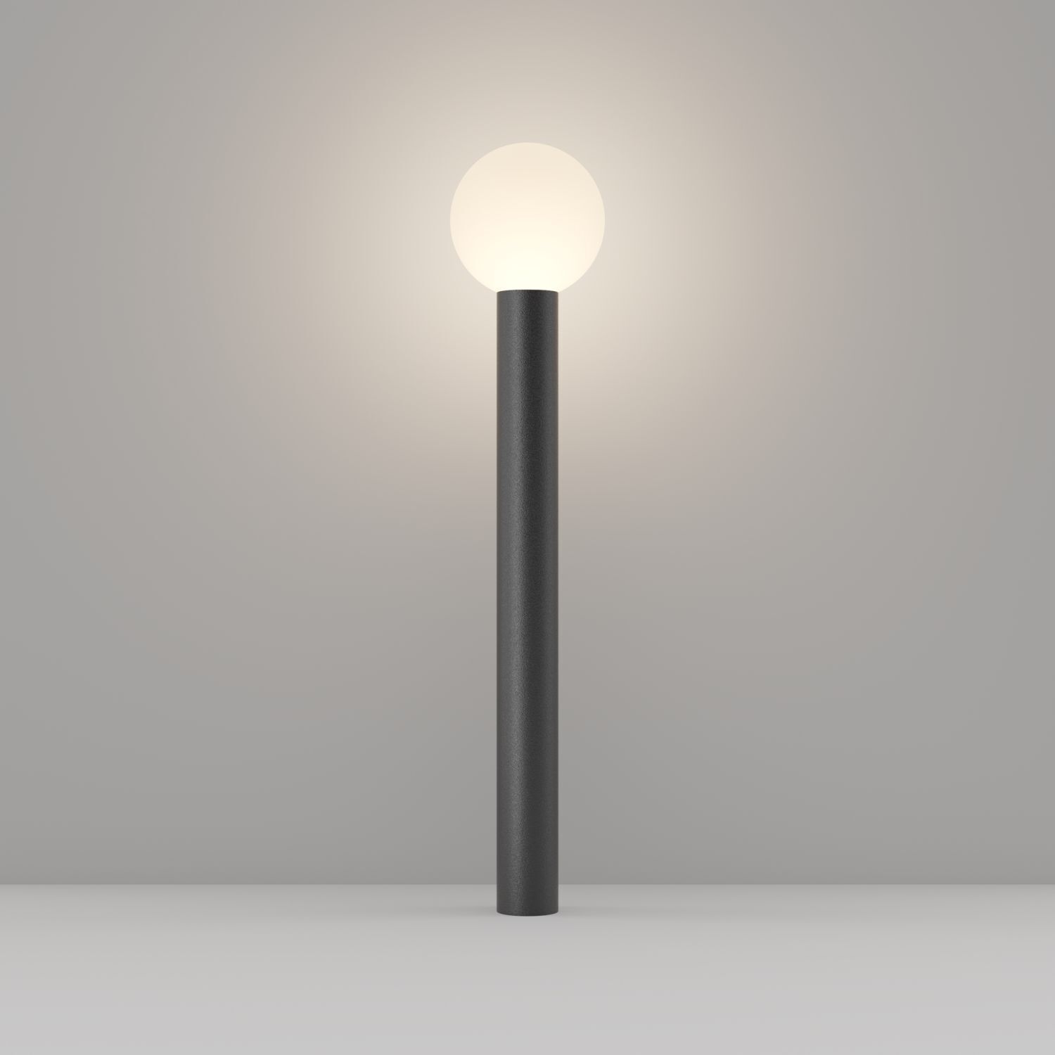 Lampe d'extérieur aluminium E27 IP54 hauteur 80 cm noir blanc