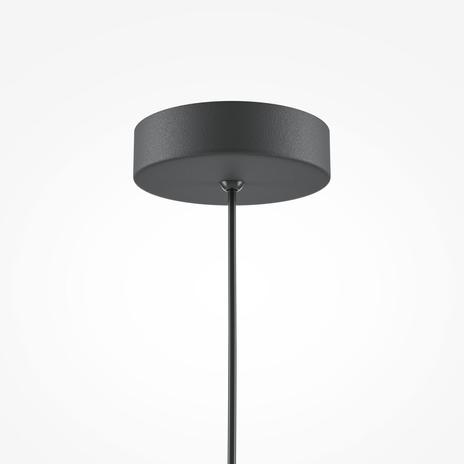 Hängeleuchte Metall Ø 35 cm rund H: max. 318 cm Schwarz Lampe
