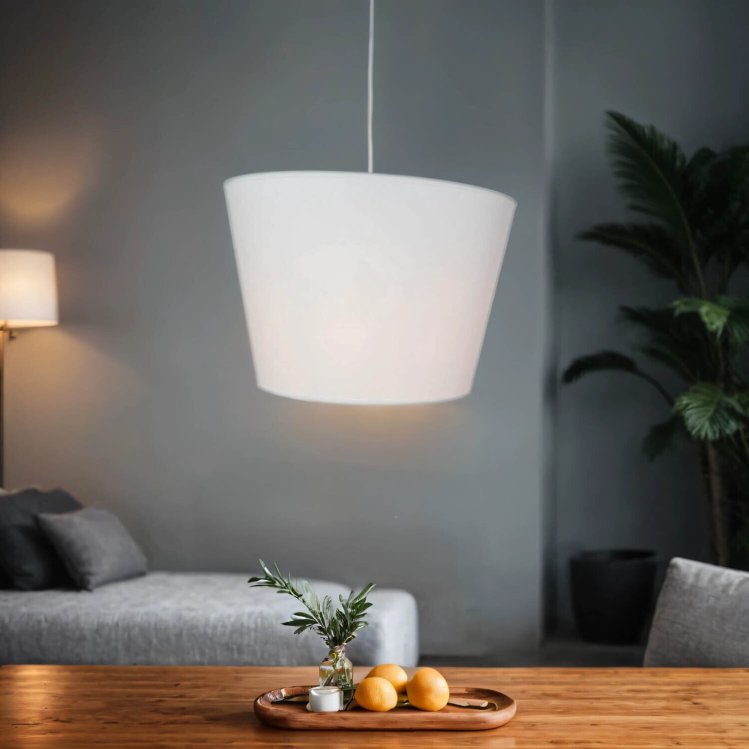 Lampe à suspendre stylée GABRIELA Blanc Design Ø35cm
