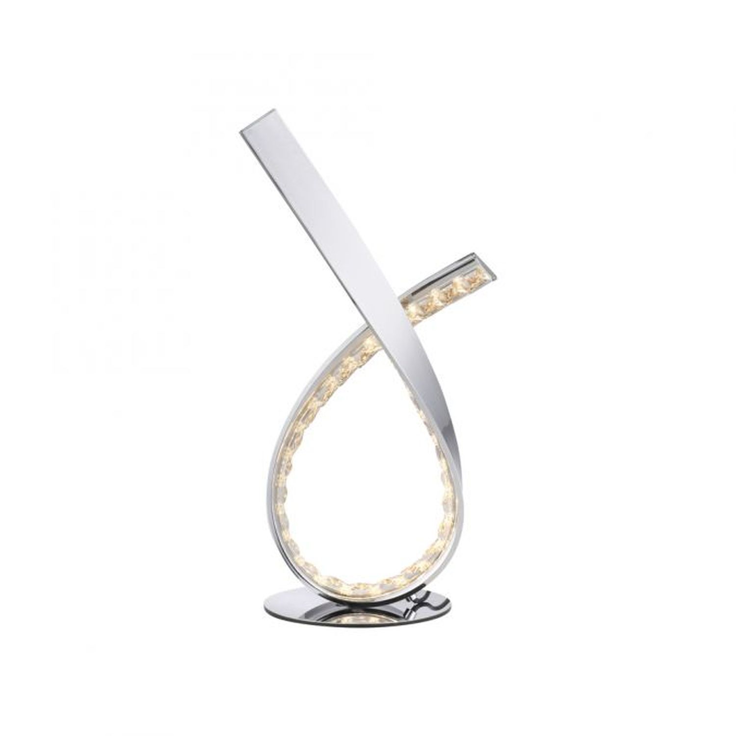 Dimmbare LED Tischlampe in Chrom 38,5 cm 1375 lm 11 W Lampe, Zubehör