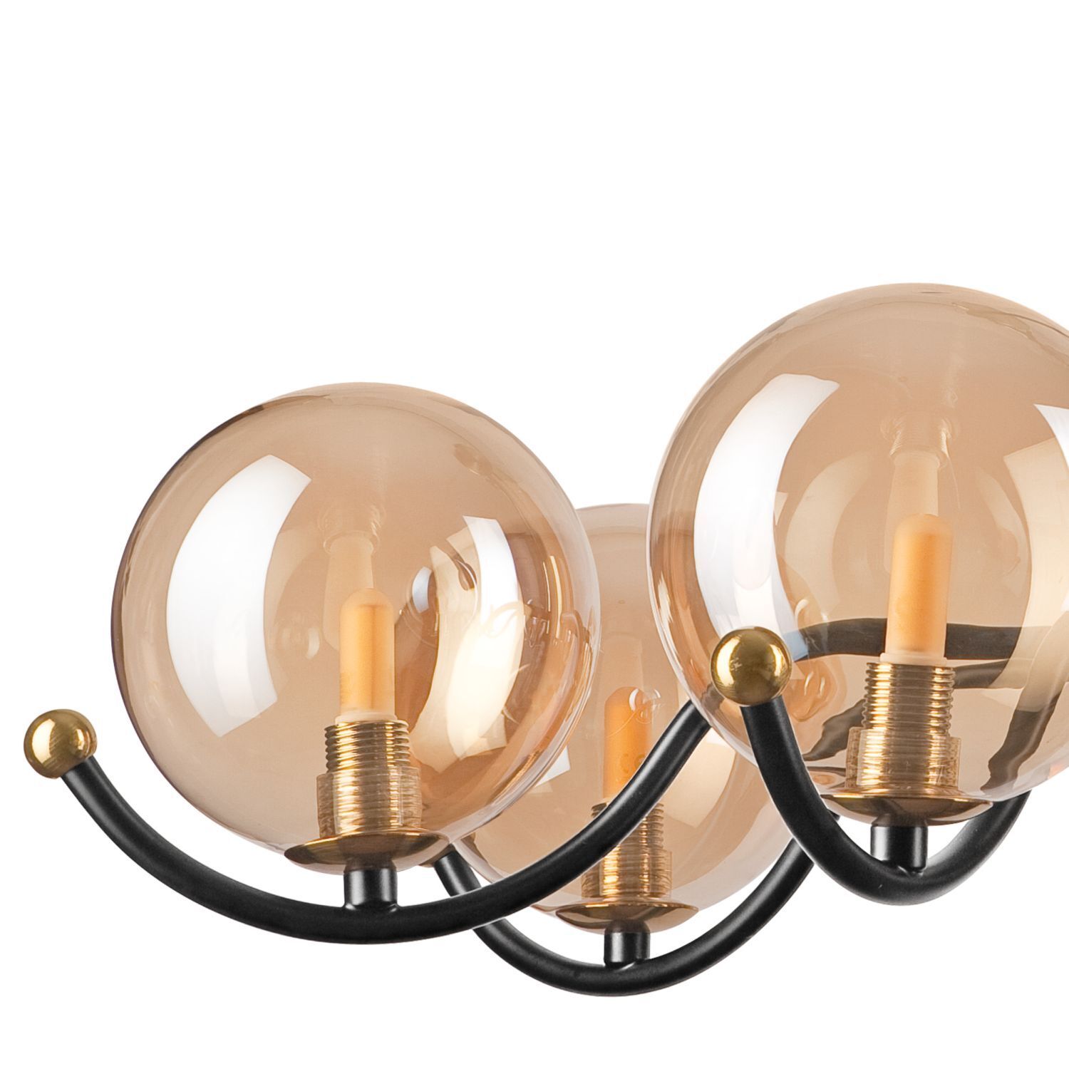Blendarme Deckenlampe Glas G9 7-flammig Kugeln in Gold Lampe, Licht, Leuchte, Beleuchtung