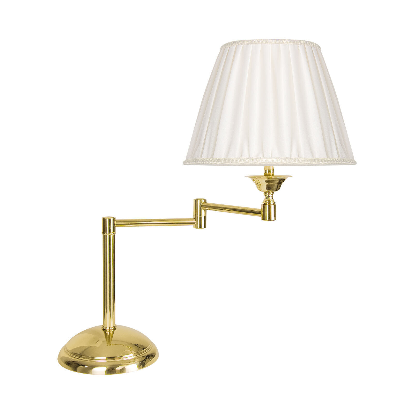 Lampe de table réglable 47,5 cm laiton tissu E14