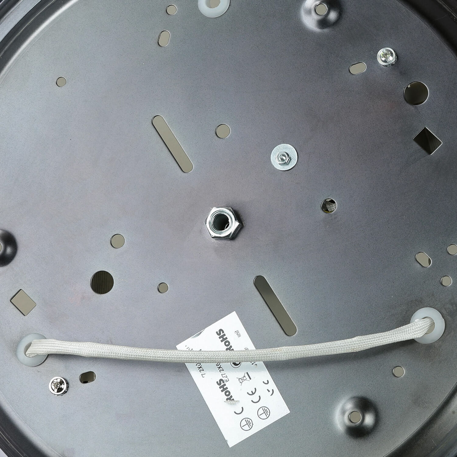 Runde Deckenleuchte E27 SUDAN mit Glasschirm Messing Optik Sprudelbad, Wanne, Maschine, Sprach