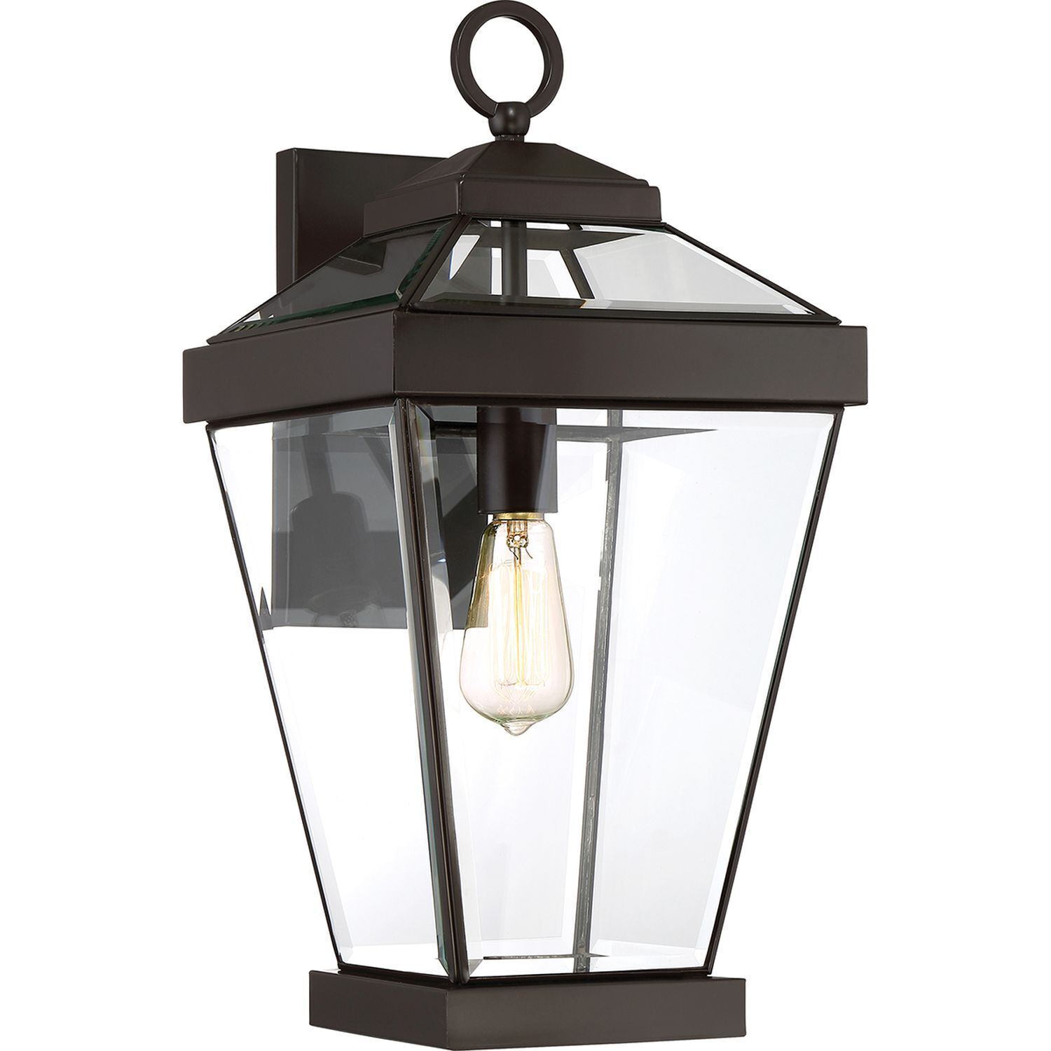 Antike Wandleuchte IP44 Vintage Metall Glas E27 