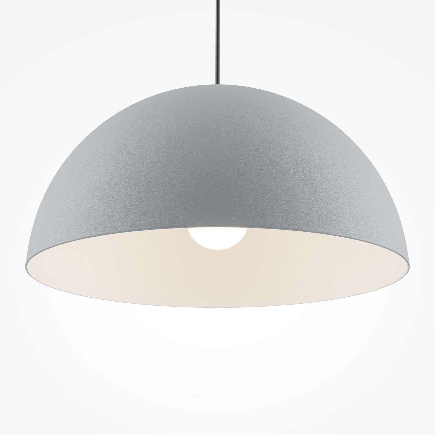 Hängelampe Metall E27 rund D: 35 cm H: max. 320 cm Grau Lampe, Leuchte, Deckenleuchte, Kronleuchter