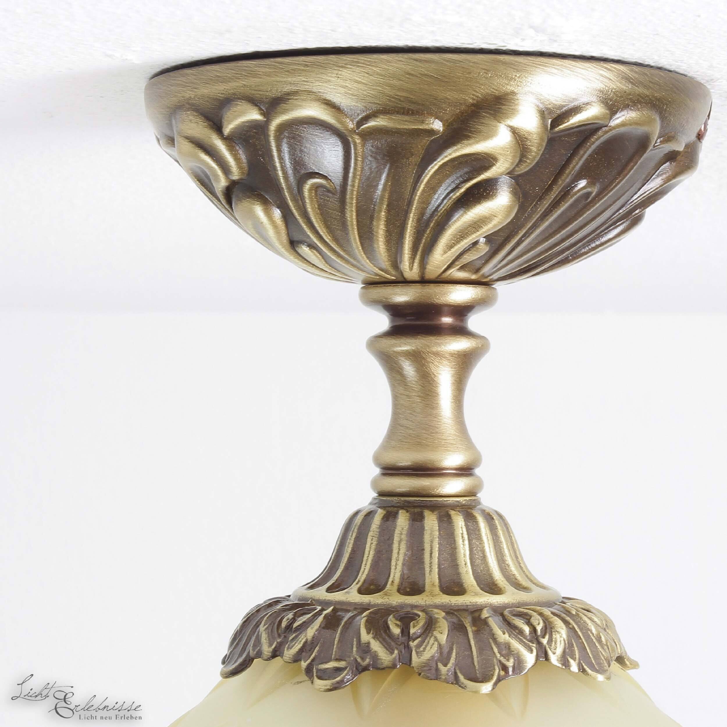 Jugendstil Deckenleuchte Deckenlampe Beige Lampe, Bronze