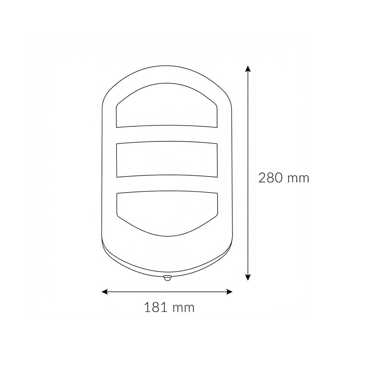 Rundbogen, Wasserflasche, Trinkflasche, Maße 280x181, Höhe 280 mm