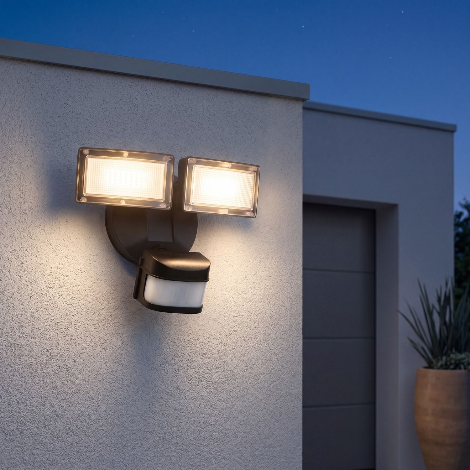 aussen-deckenstrahler-minto-56-flammig-schwarz-modern-88-1-00 Außenleuchte, Wandlampe, Beleuchtung, LED-Leuchte, Sensorlicht