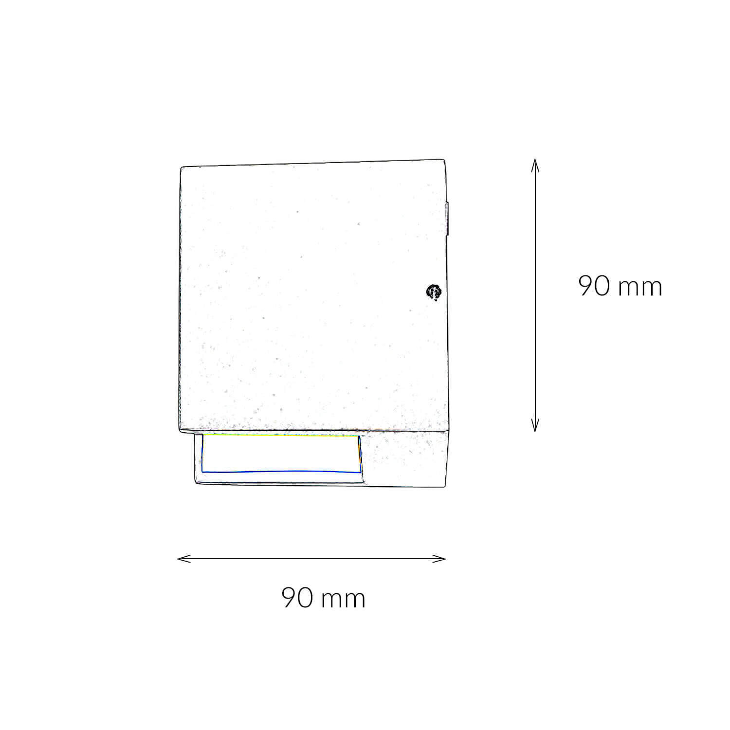LED Außenleuchte Wand klein B: 9 cm IP44 Haus Eingang Seite, Text, Weiße Tafel, Diagramm, Handlung