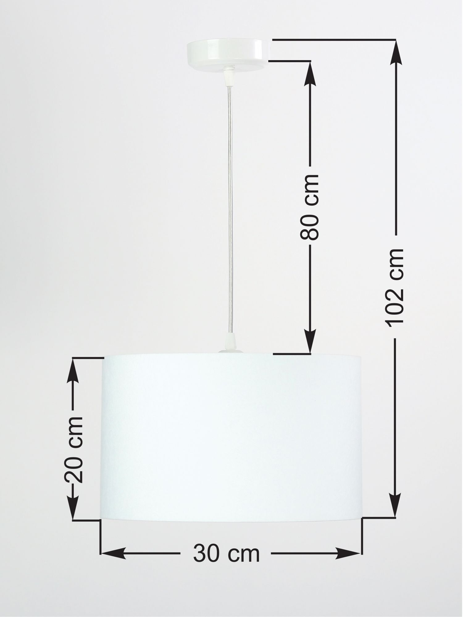 Lampe à suspendre Blanc Rétro Table à manger Tissu Lampe