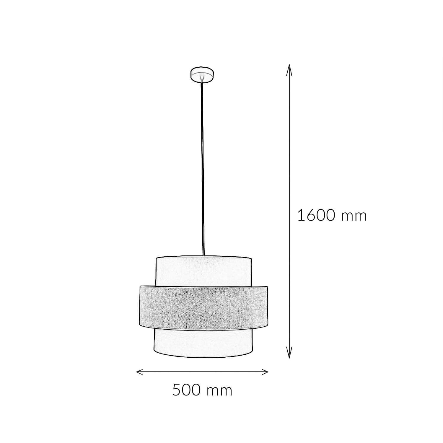 Suspension ronde Ø 50 cm H : max. 160 cm Tissu Jute Coloré E27 Suspension ronde Ø 50 cm H : max. 160 cm Tissu Jute Coloré E27