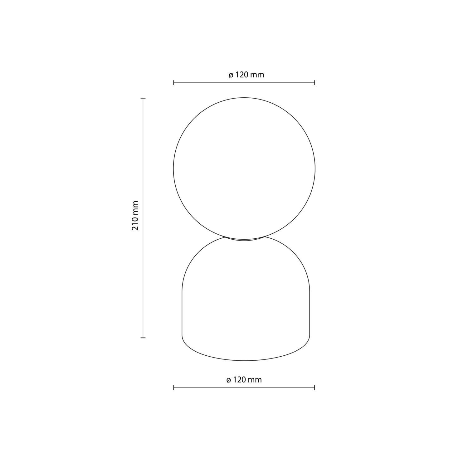 Tischleuchte Kugelschirm H: 21 cm klein Weiß Metall Glas G9