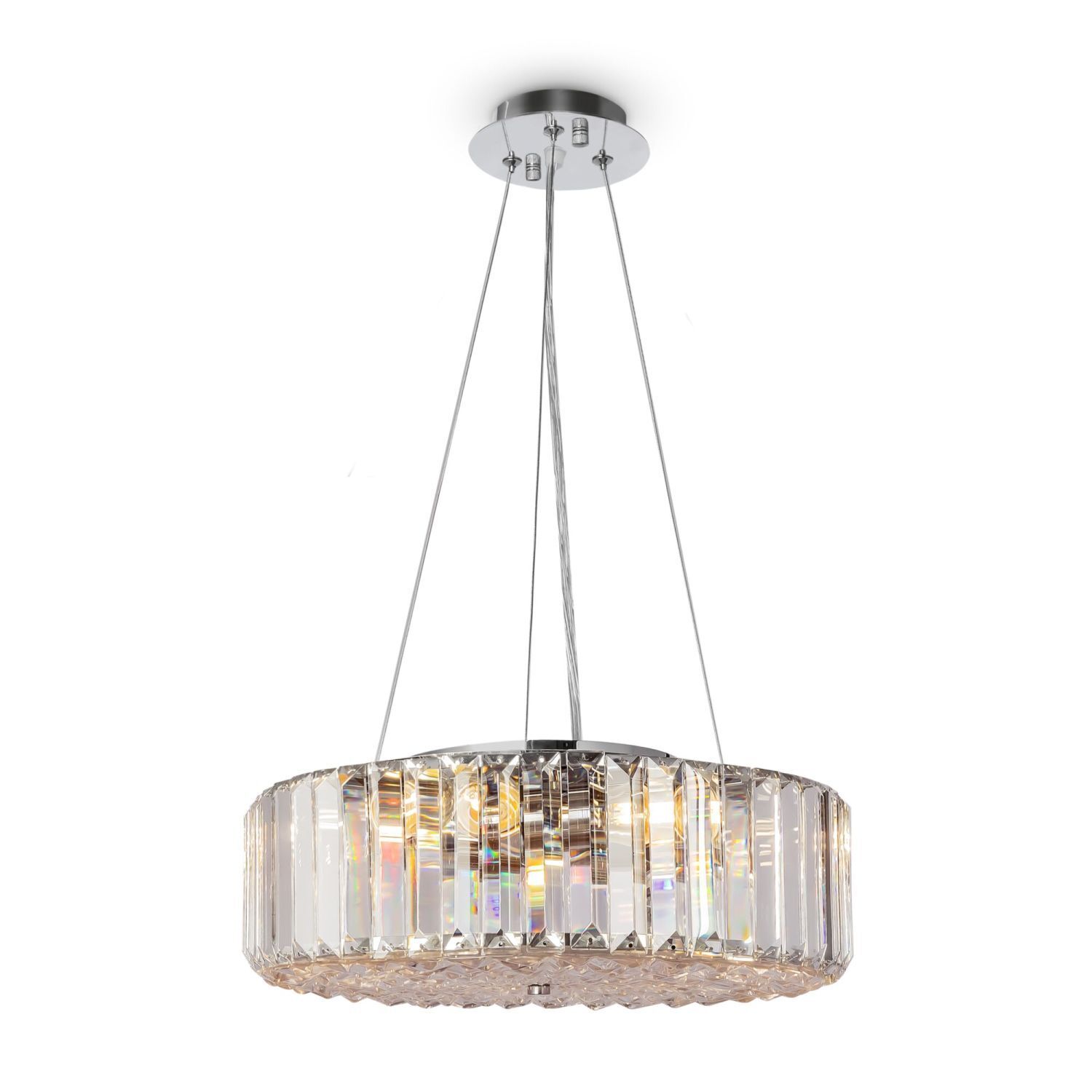 Pendelleuchte Metall Glas D: 40 cm H: max. 85,8 cm E27 Leuchter, Lampe, Deckenleuchte
