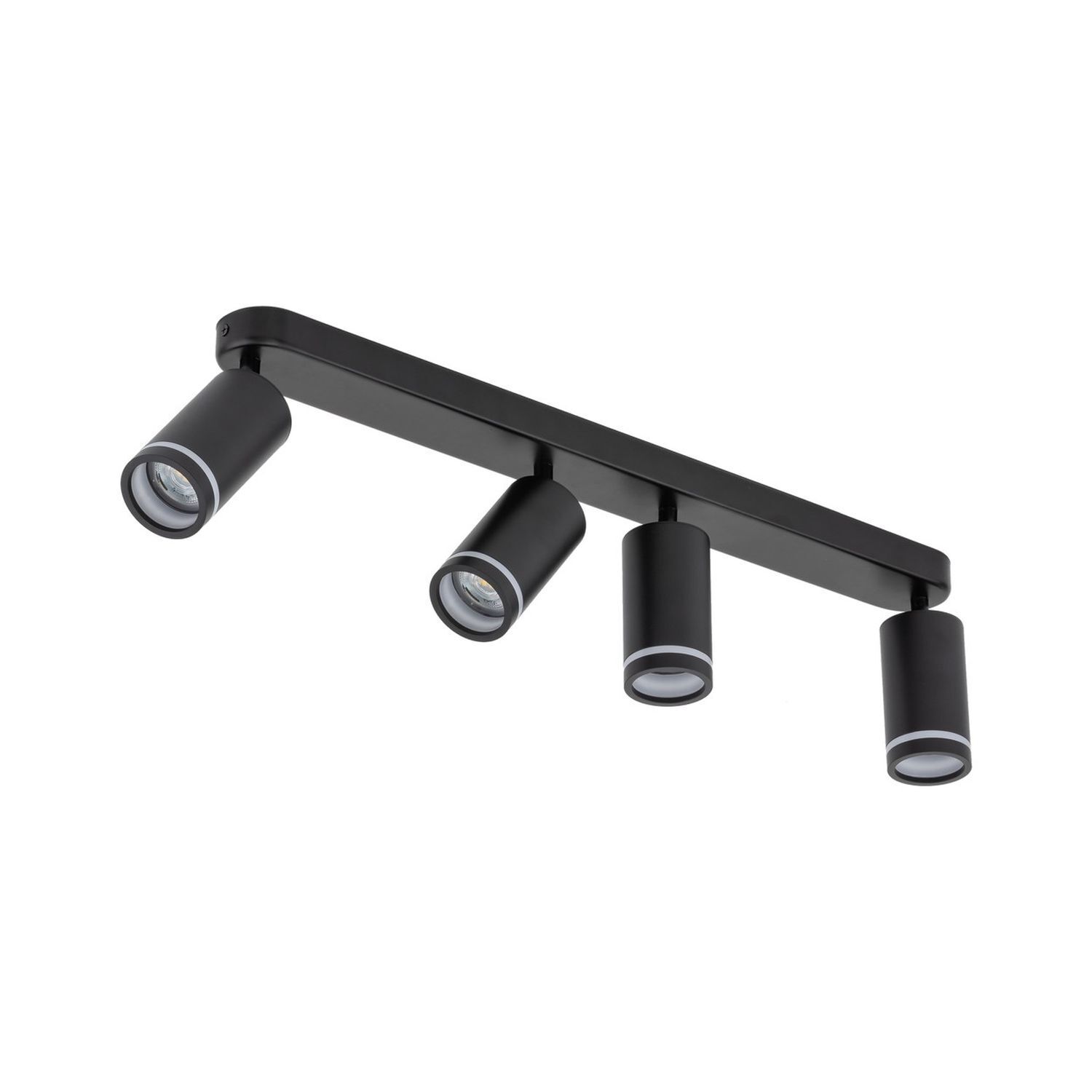 Spot de plafond métal noir 74 cm de long 4-flamme GU10 Sinken, Waschbeckenhahn, Drinnen, Zimmer, Duscharmatur