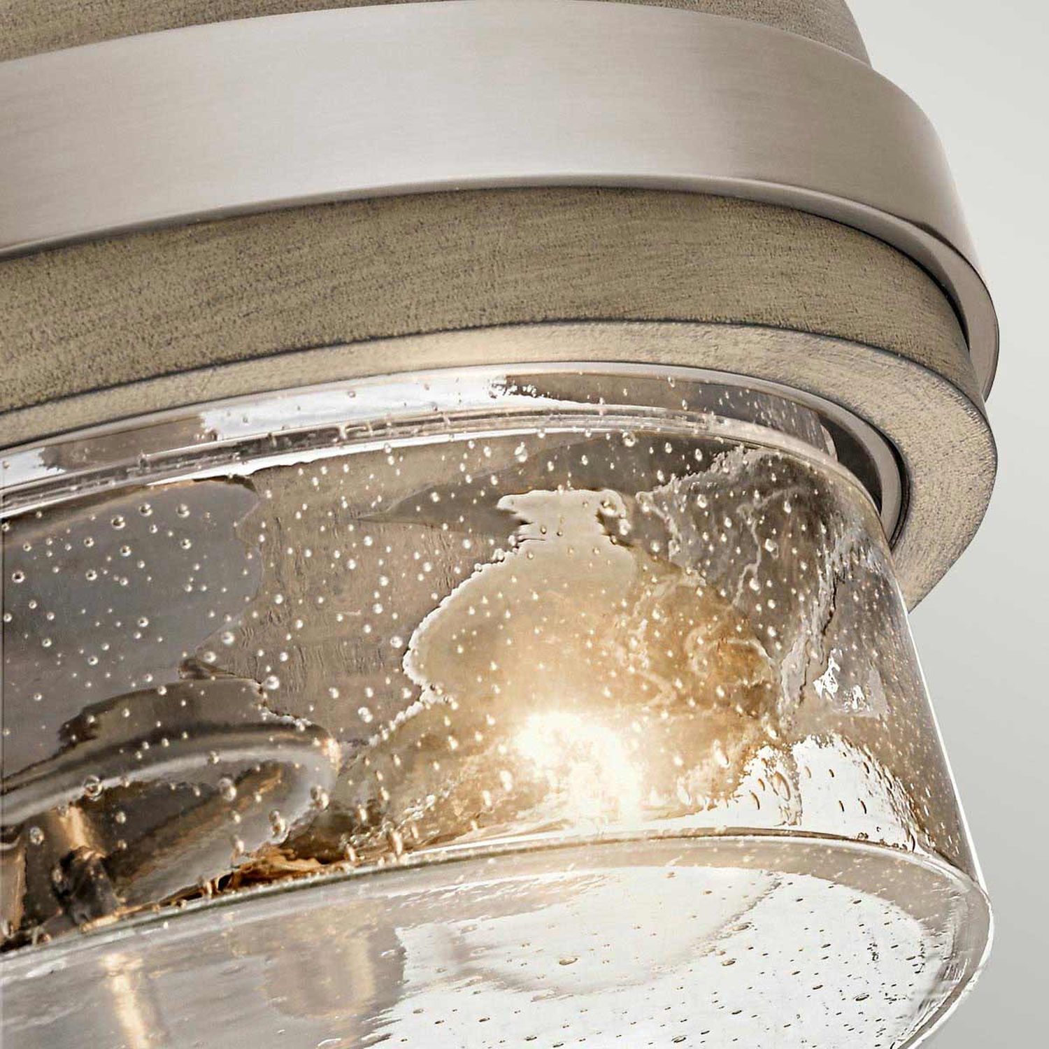 Lampe de plafonnier intérieur rond D : 30,5 cm métal verre 1x E27 Deckenleuchte