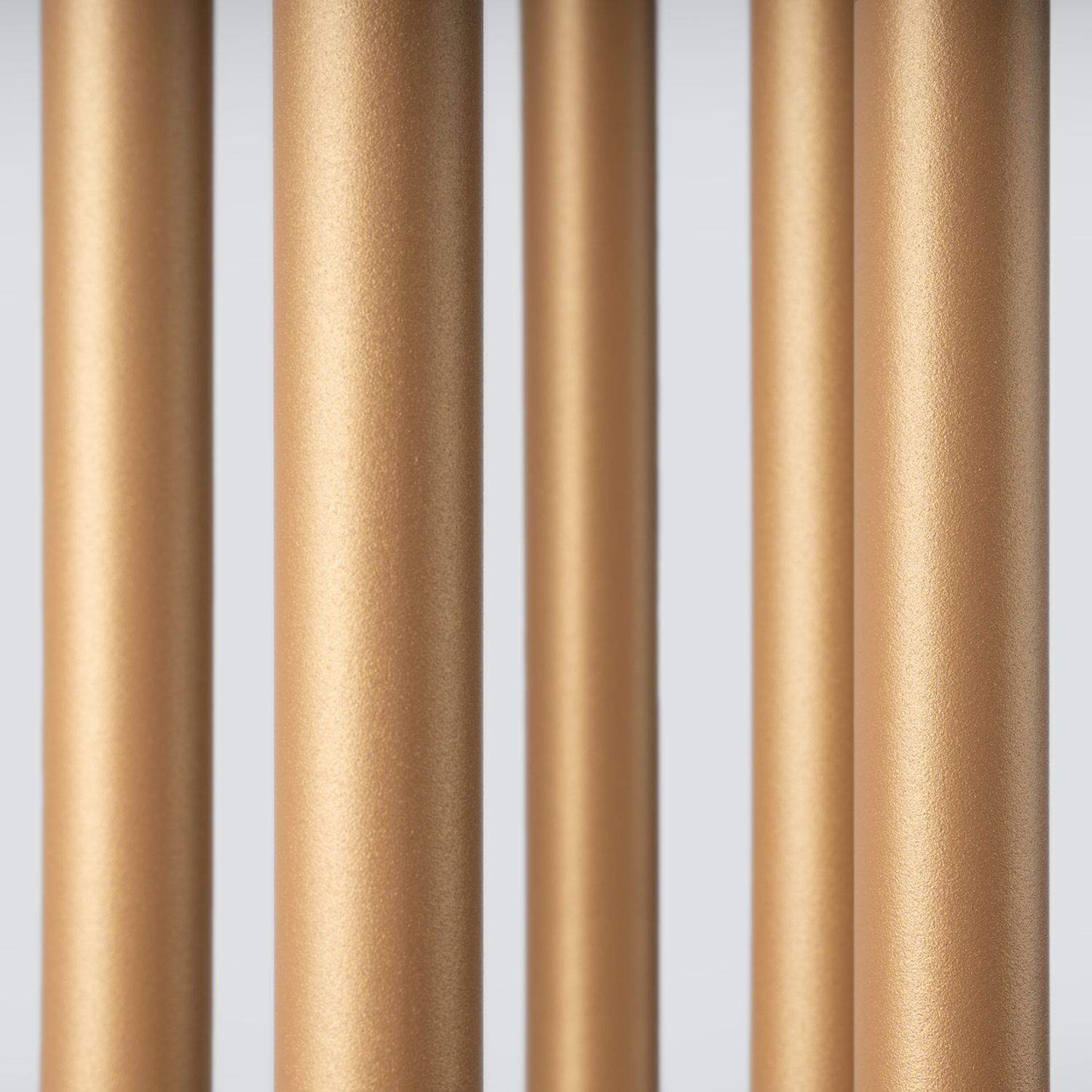 Runde Pendelleuchte Stahl Gold G9 L:25 cm akzentuiert gold, metallisch, Rohr, Röhre, Industrie