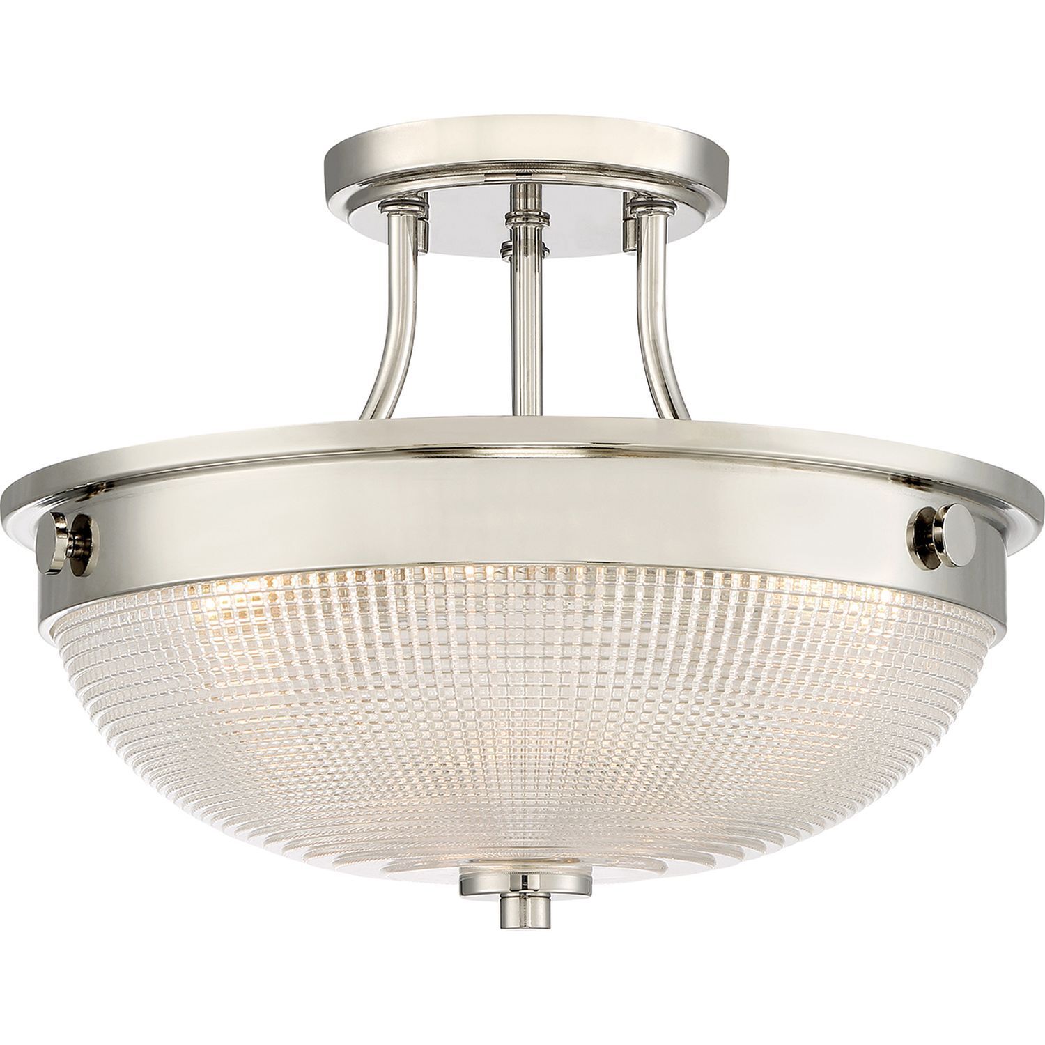 Deckenleuchte ALVER Ø32cm Nickel 2xE27 Ø33cm Lampe