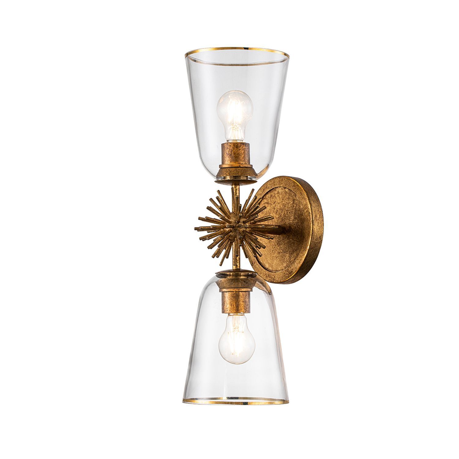 Glas, Lampe, Rauchrohr, Bronze