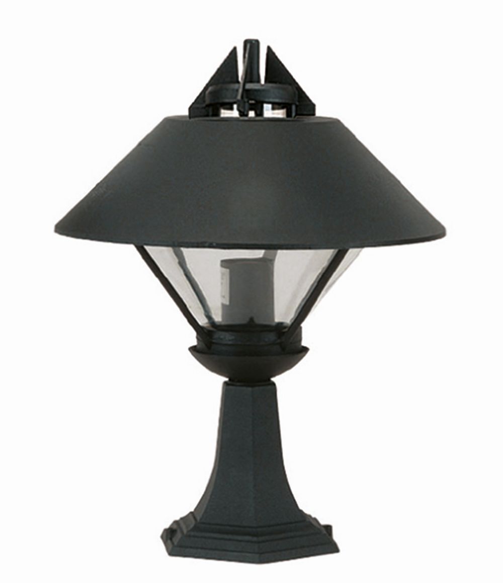 Luminaire de socle extérieur noir IP43 47cm E27 Rustique