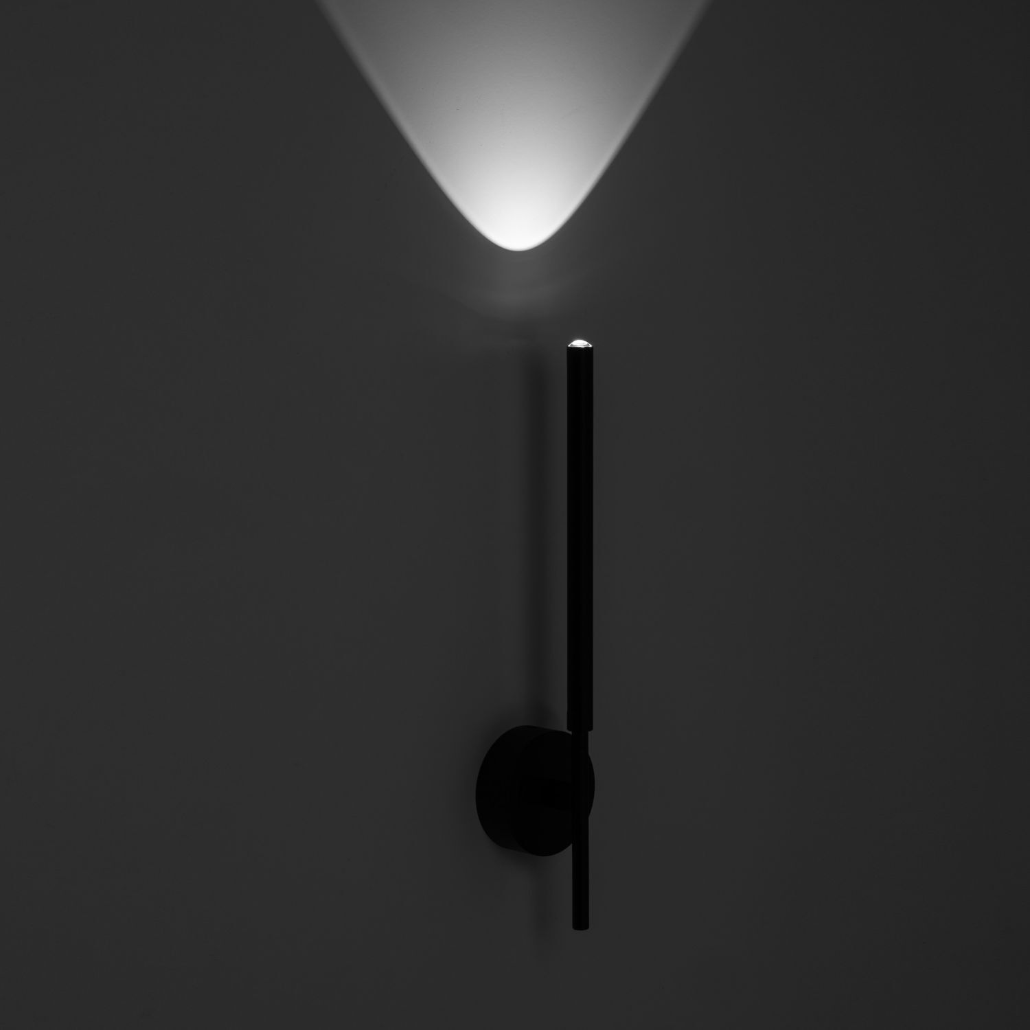 LED Wandleuchte Schalter drehbar 46,5 cm Metall 4000 K Schwarz Beleuchtung, Lampe