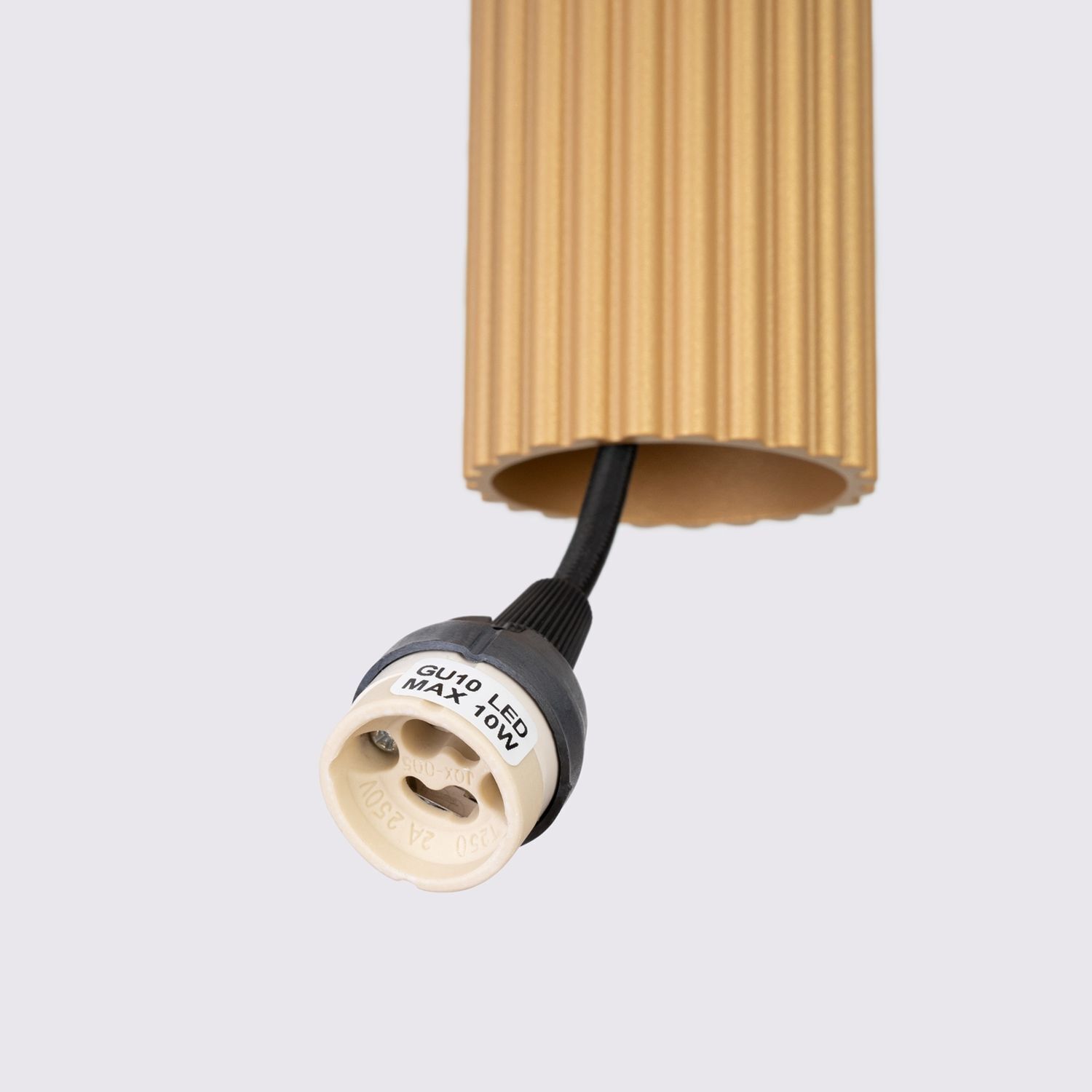 Lampe à suspendre en or L : 45 cm H : max. 98 cm 3-flamme GU10