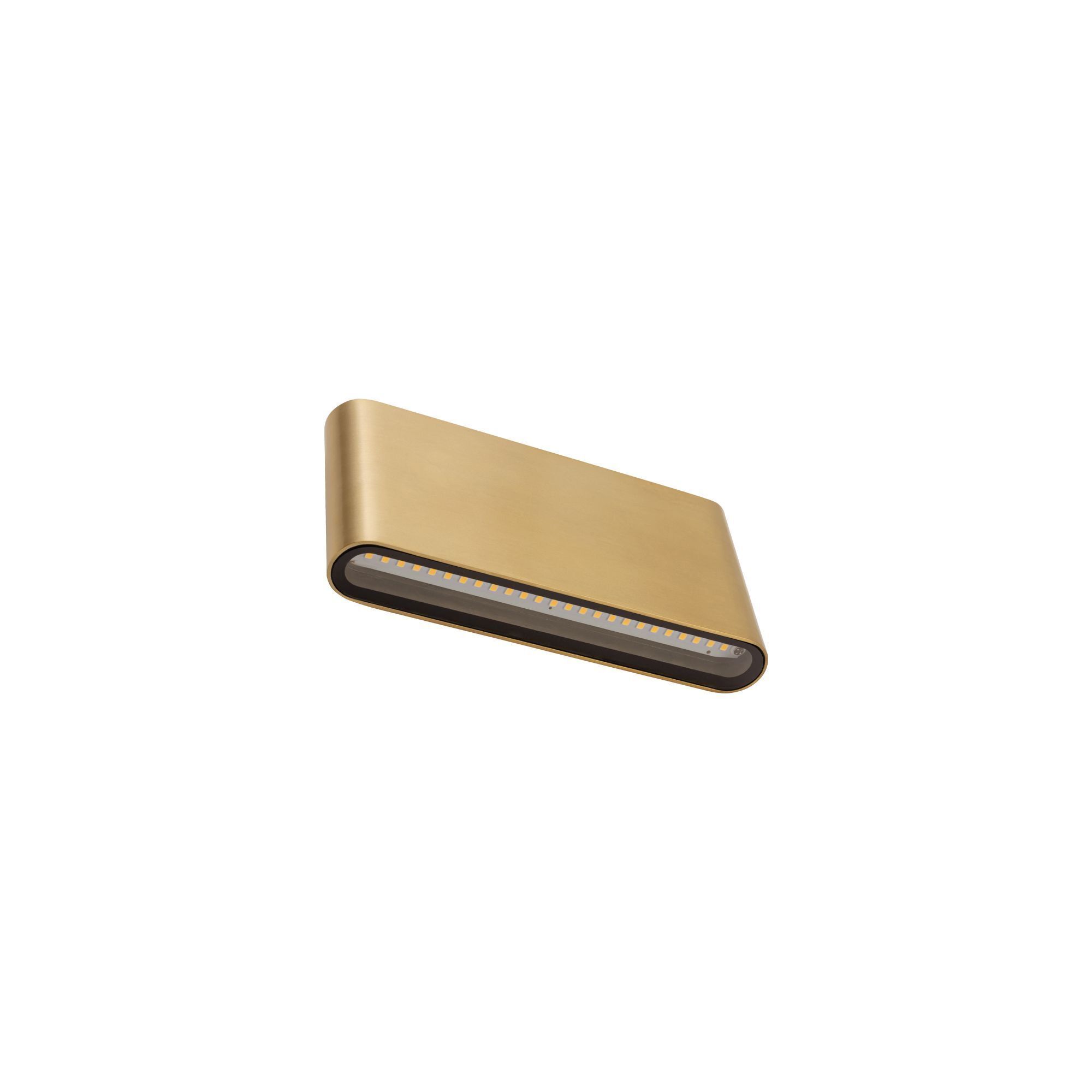 LED Wandlampe außen Up Down Aluminium IP54 in Messing LED-Panel, Messing, Gold, Wandlampe, Linear
