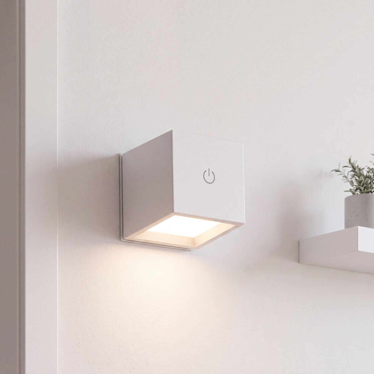 Wandlampe, LED, Weiß, Kubus, Wandbeleuchtung