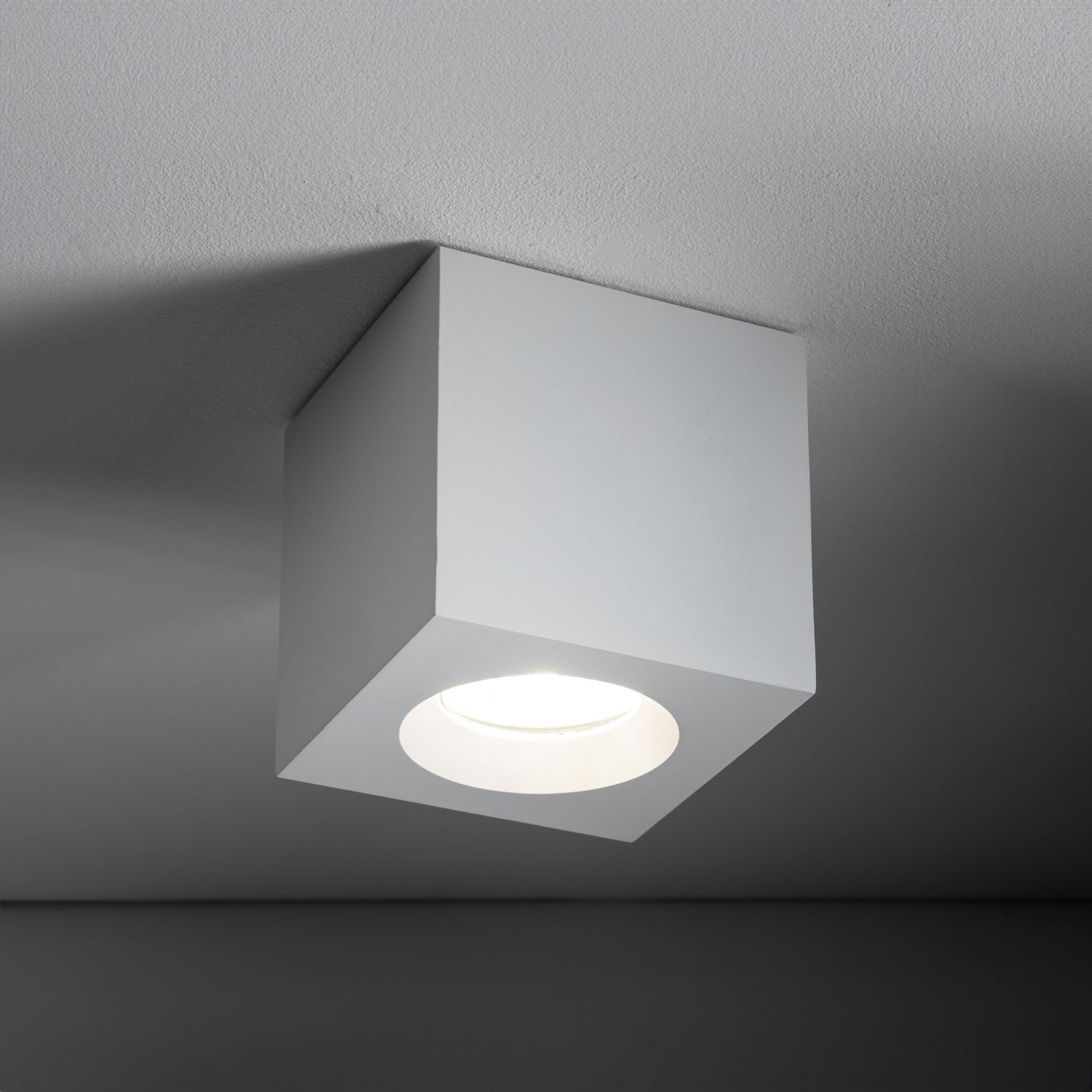 Kleiner Deckenstrahler Schwarz Metall Glas IP44 8,5 cm Wandlampe, Wandtischlampen, LED-Lampe, kubischer Leuchter, hohe Beleuchtung