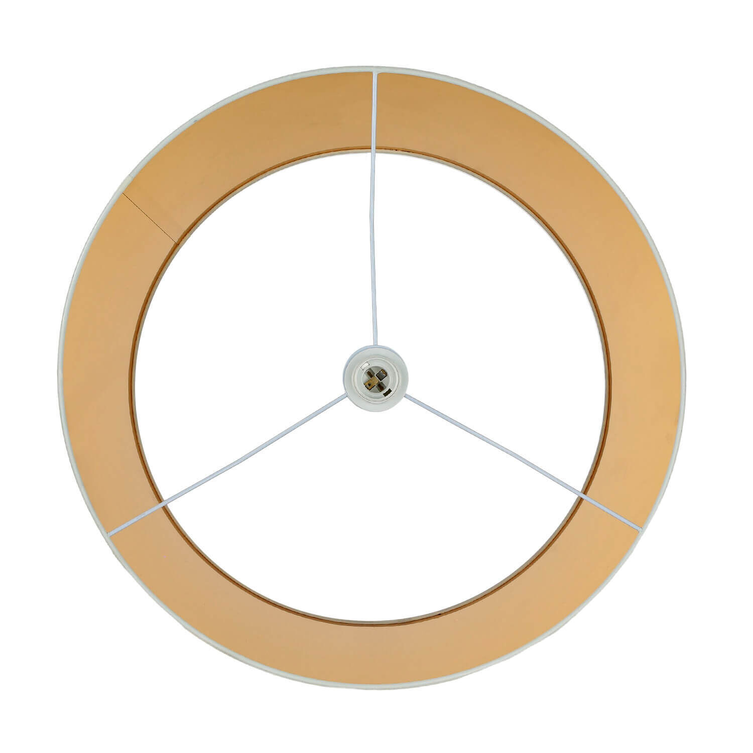 Hängeleuchte Schirm Creme Gold Retro rund Esstisch