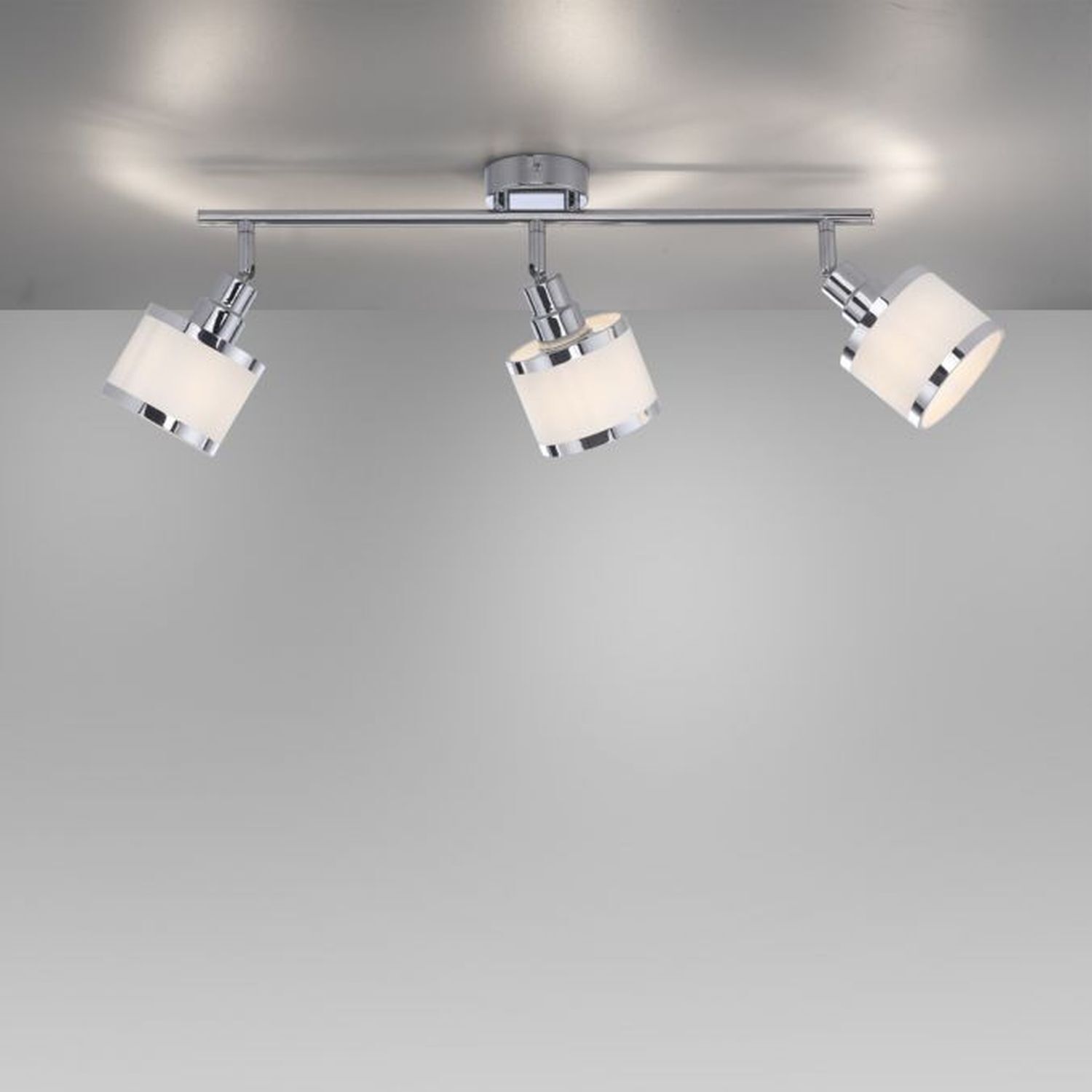 Spot de plafond réglable chromé 3-flamme E14 faible éblouissement
