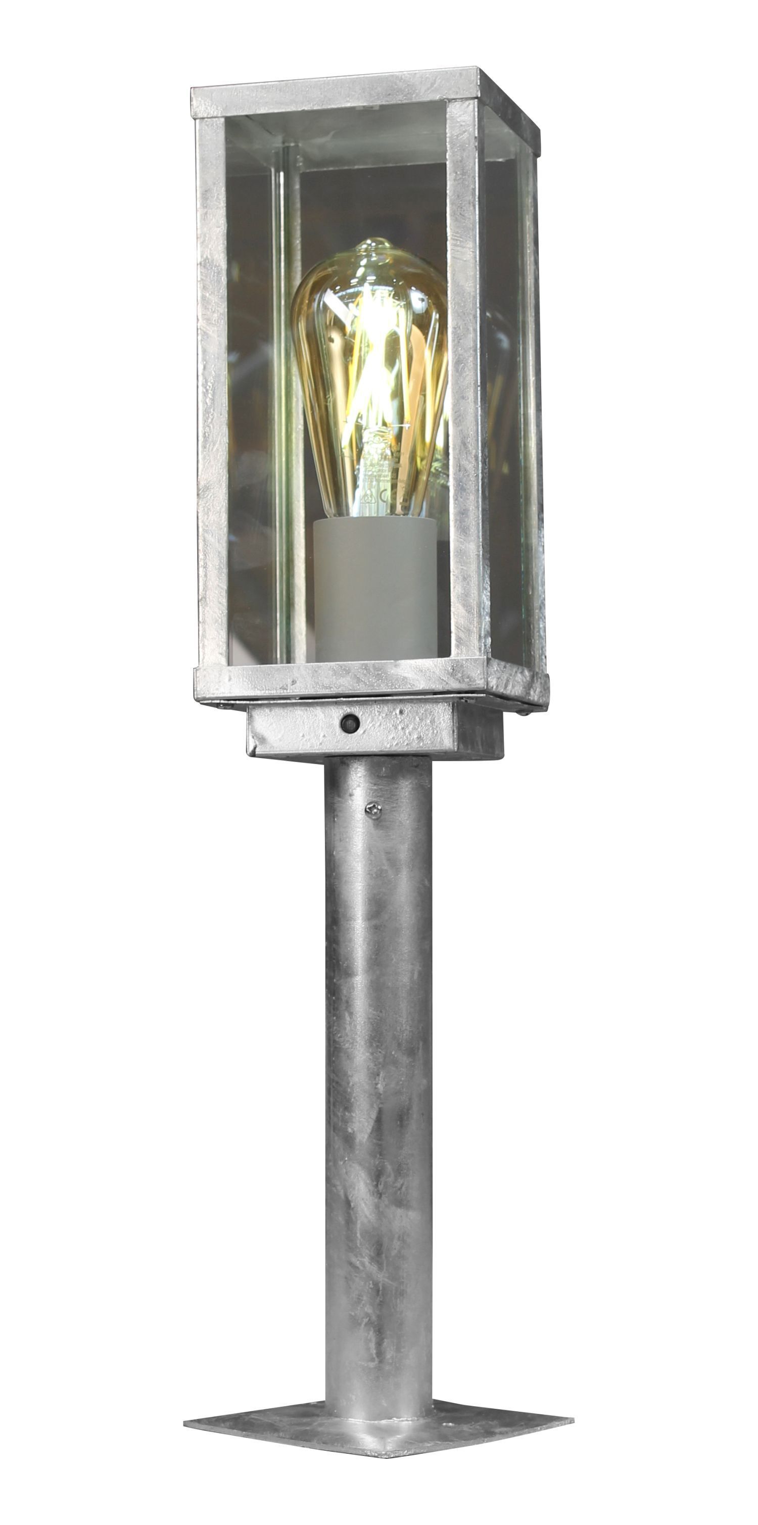 Sockelleuchte Vintage Aluminium in Zink IP44 E27 50 cm