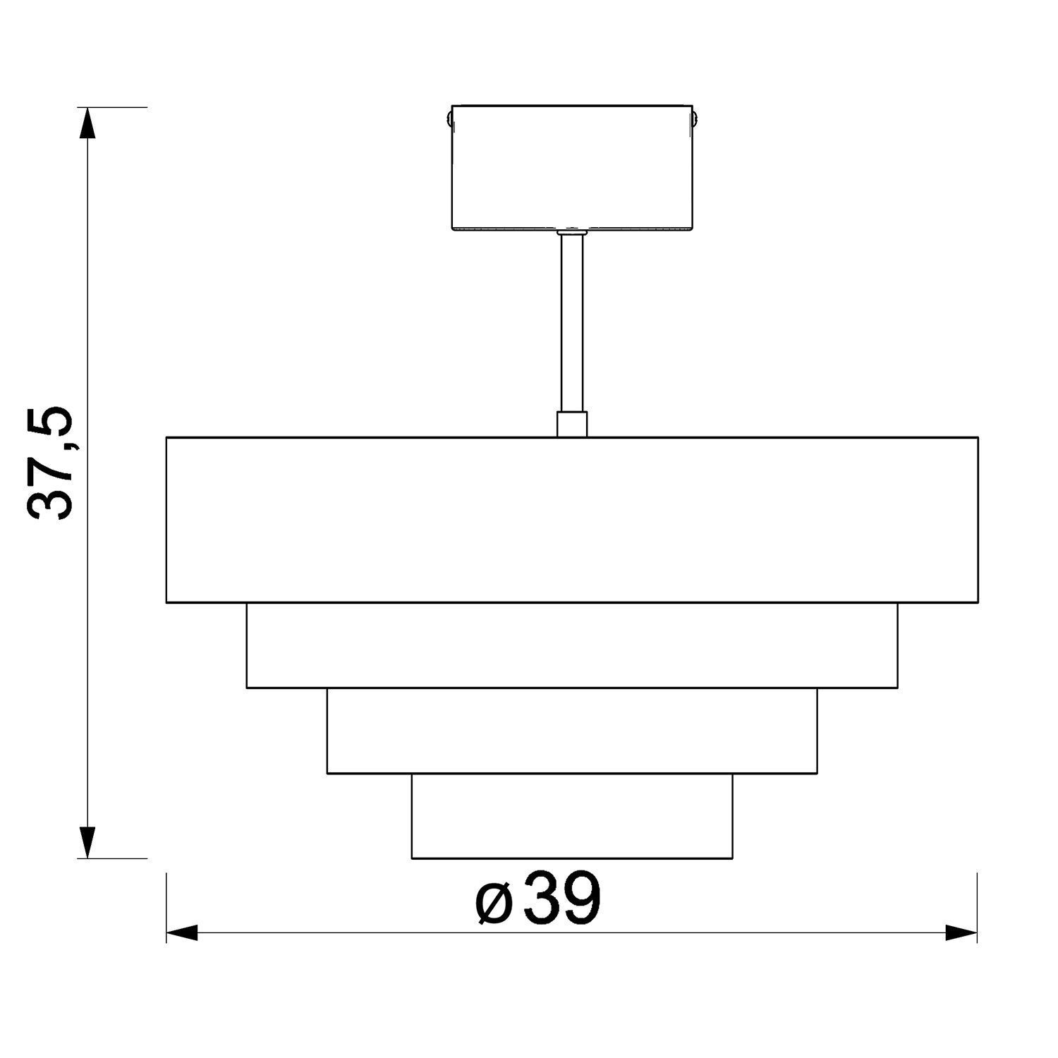 Deckenlampe Metall in Titanium Gold Ø39 cm E27 indirekt Deckenlampe Metall in Titanium Gold Ø39 cm E27 indirekt
