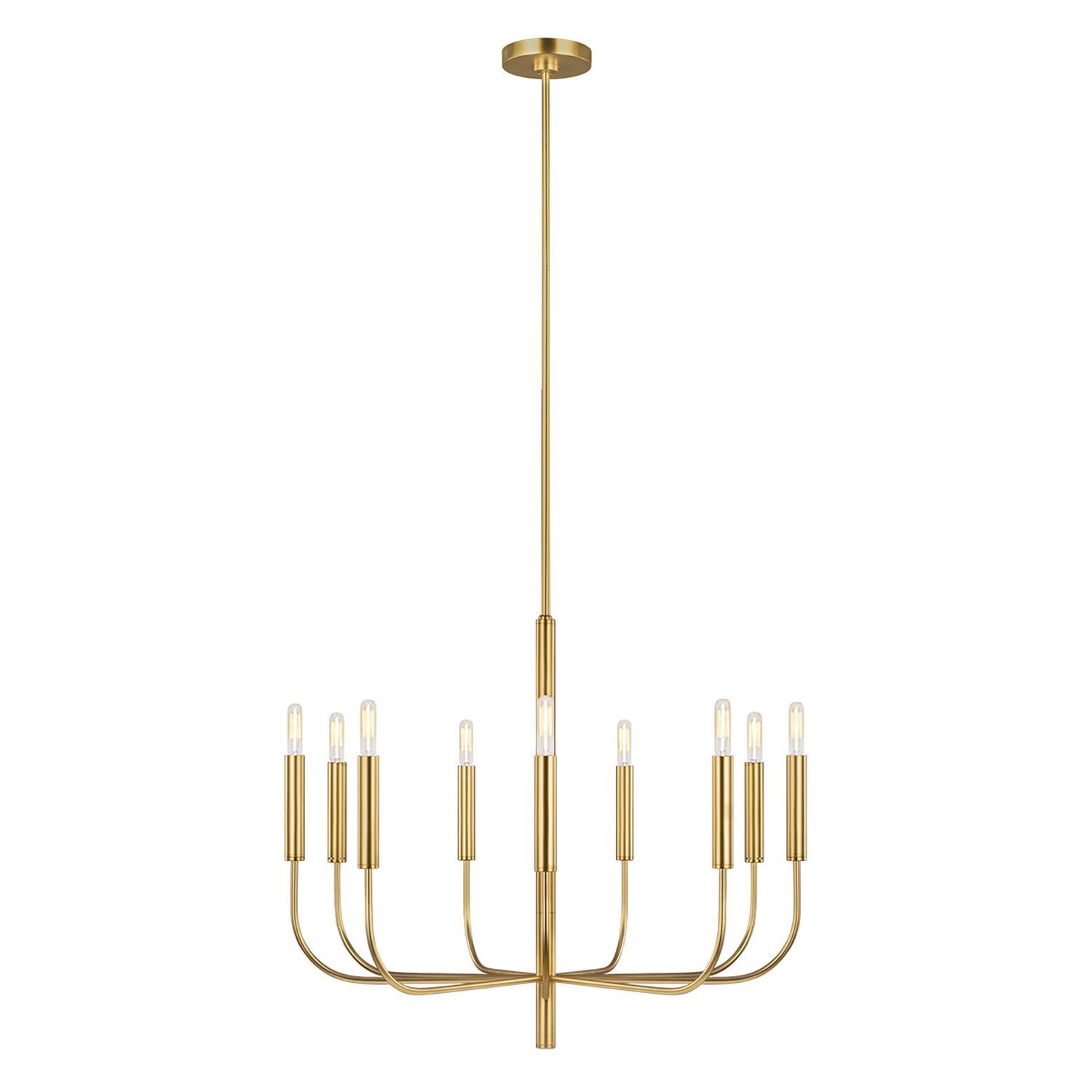 Kronleuchter Metall Jugendstil in Messing Ø76cm 9-armig Leuchter, Lampe