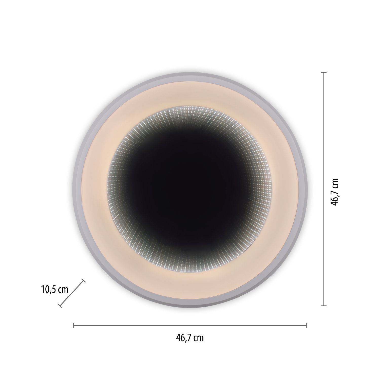Plafonnier LED à intensité variable Effet tunnel 2700-5000 lm Teller, Loch, Kunst, Porzellan, Töpferei