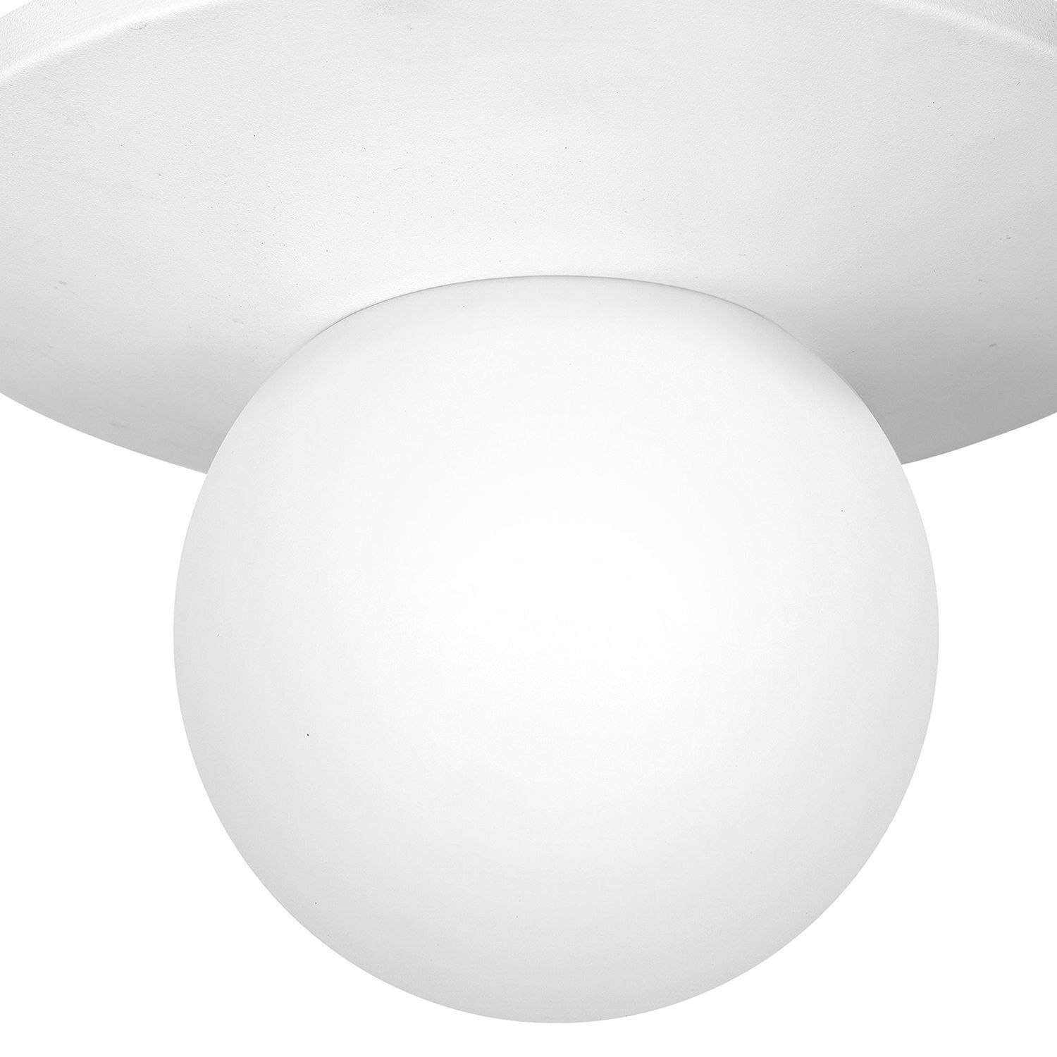 Deckenleuchte Glas Metall Weiß Ø29 cm E14 blendarm Ei, Essen