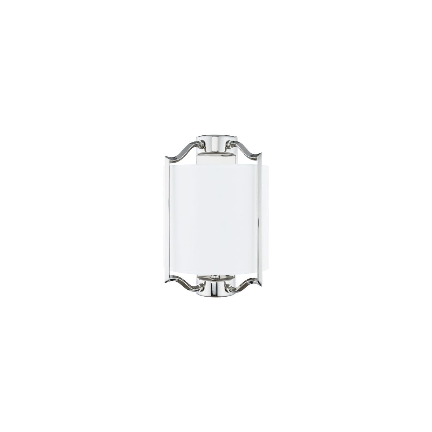 Applique E14 Chrome Blanc Tissu Métal Classique