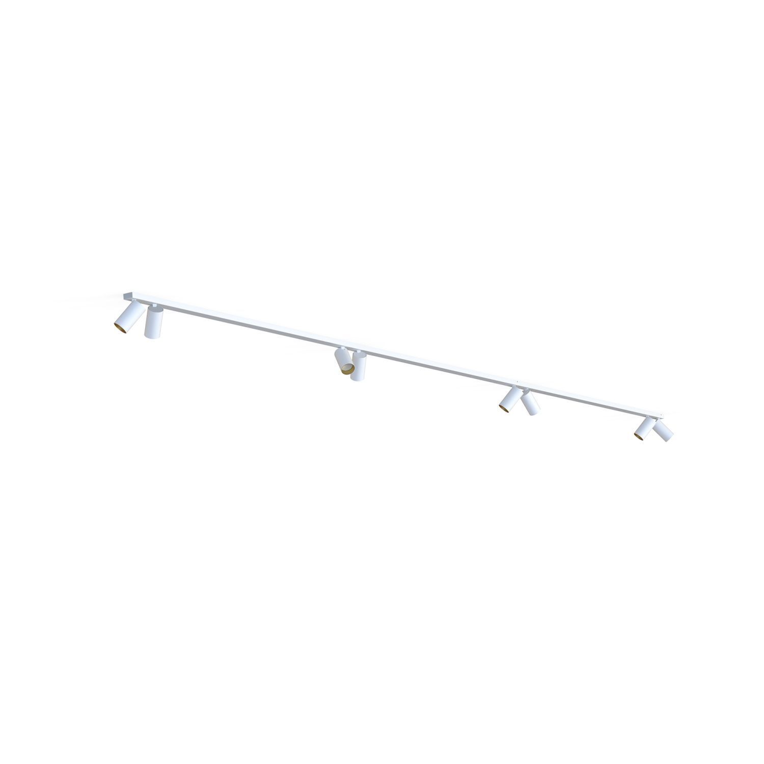 Spot de plafond 8 flammes blanc or GU10 4 m de long Moderne Handlauf