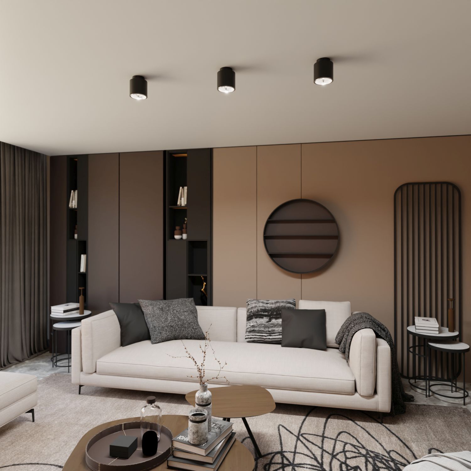 Dekoration für Zuhause, Innenarchitektur, Wohnzimmer, Lampe, Couch