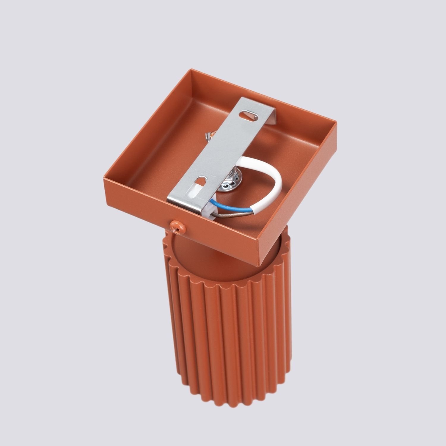 Wandspot GU10 B: 8 cm klein Rot schwenkbar Modern Aluminium
