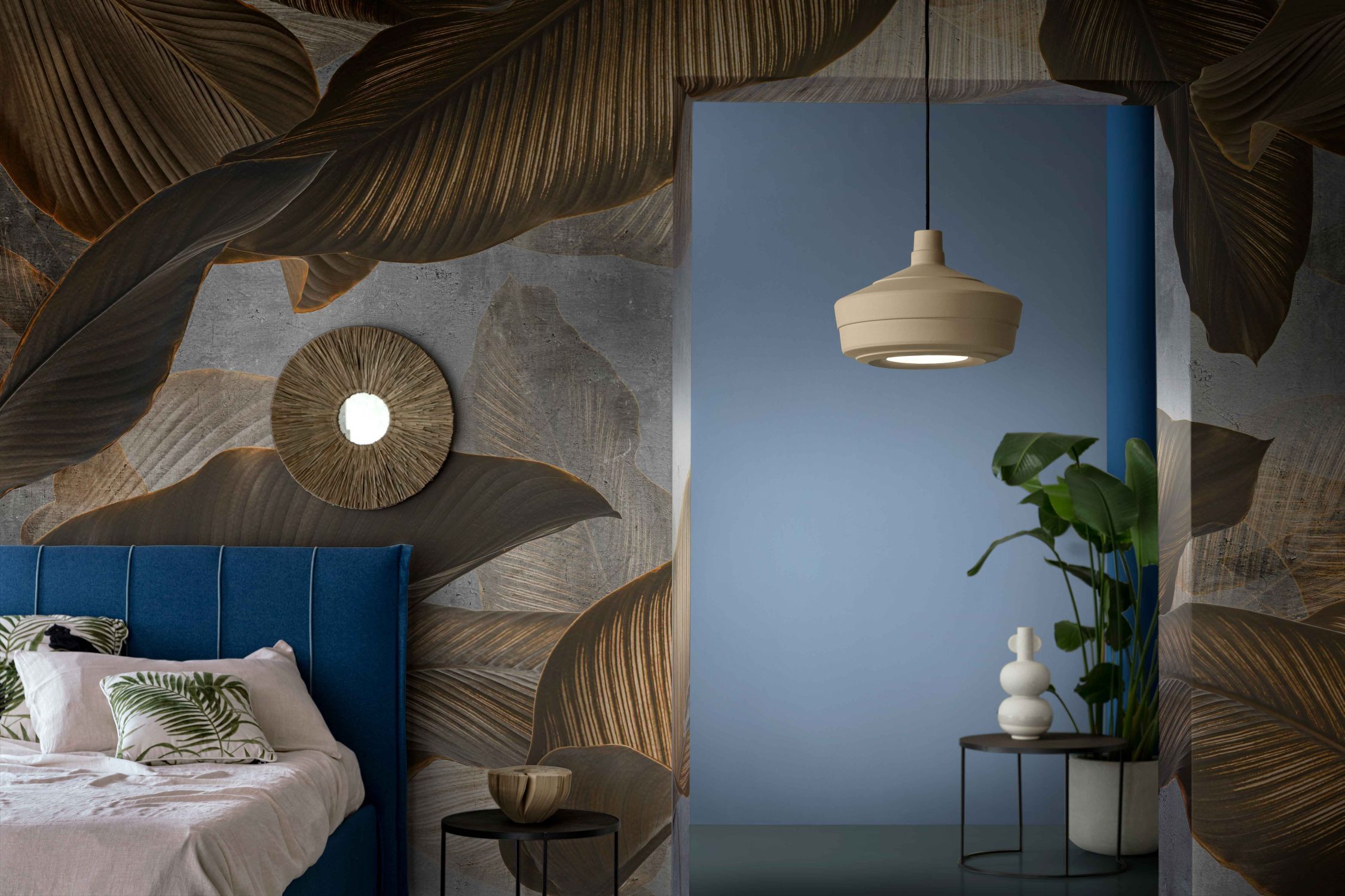 Lampe à suspendre céramique E27 D : 36 cm rond H : max. 146 cm Drinnen, Innenarchitektur, Pflanze, Dekoration für Zuhause, Lampe