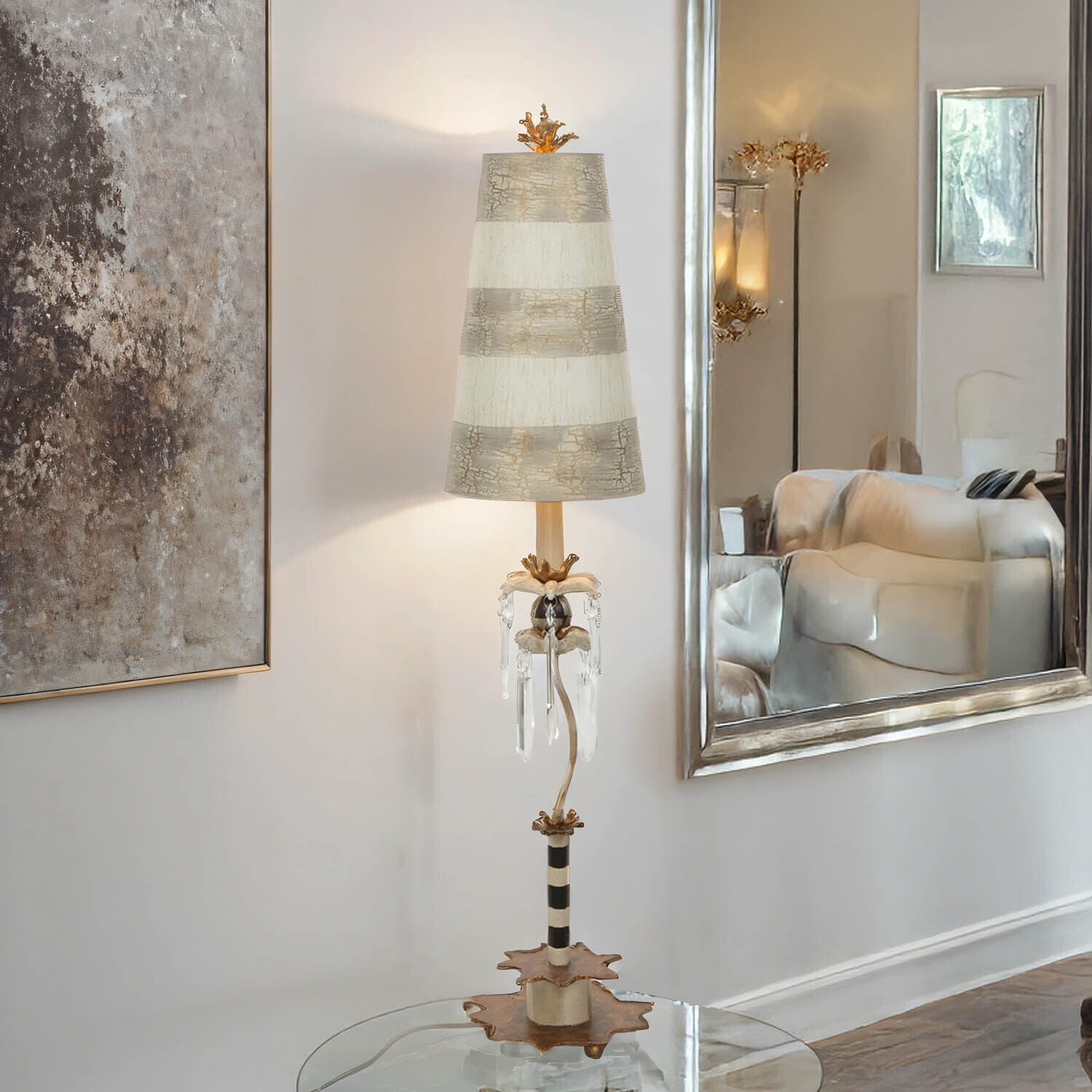 Niedrige Stehleuchte SELVA modernes Design 114cm Lampe