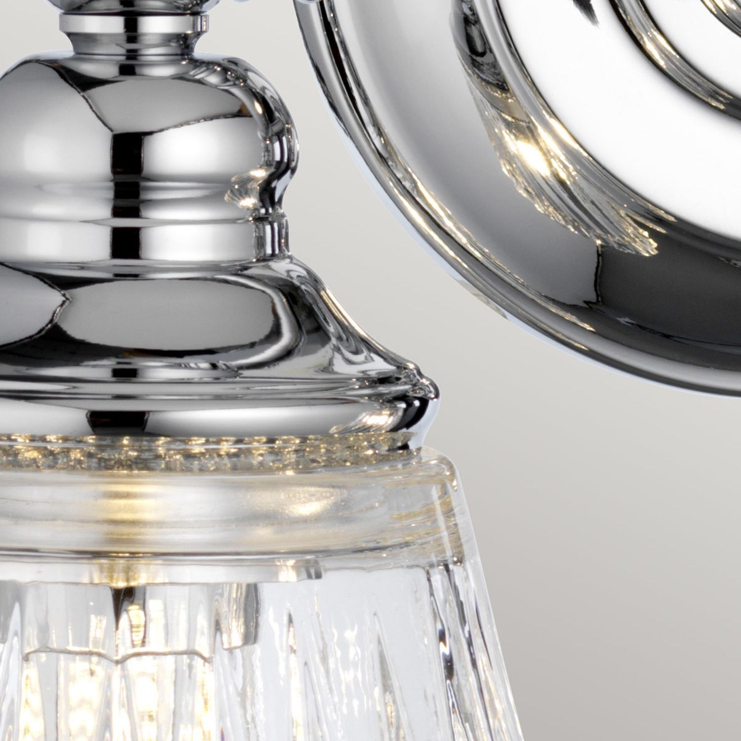 Badezimmerleuchte Wand LED G9 IP44 B: 35,2 cm Metall Glas lamp, lampenfassung, kristall, glänzend, petrolium-glas